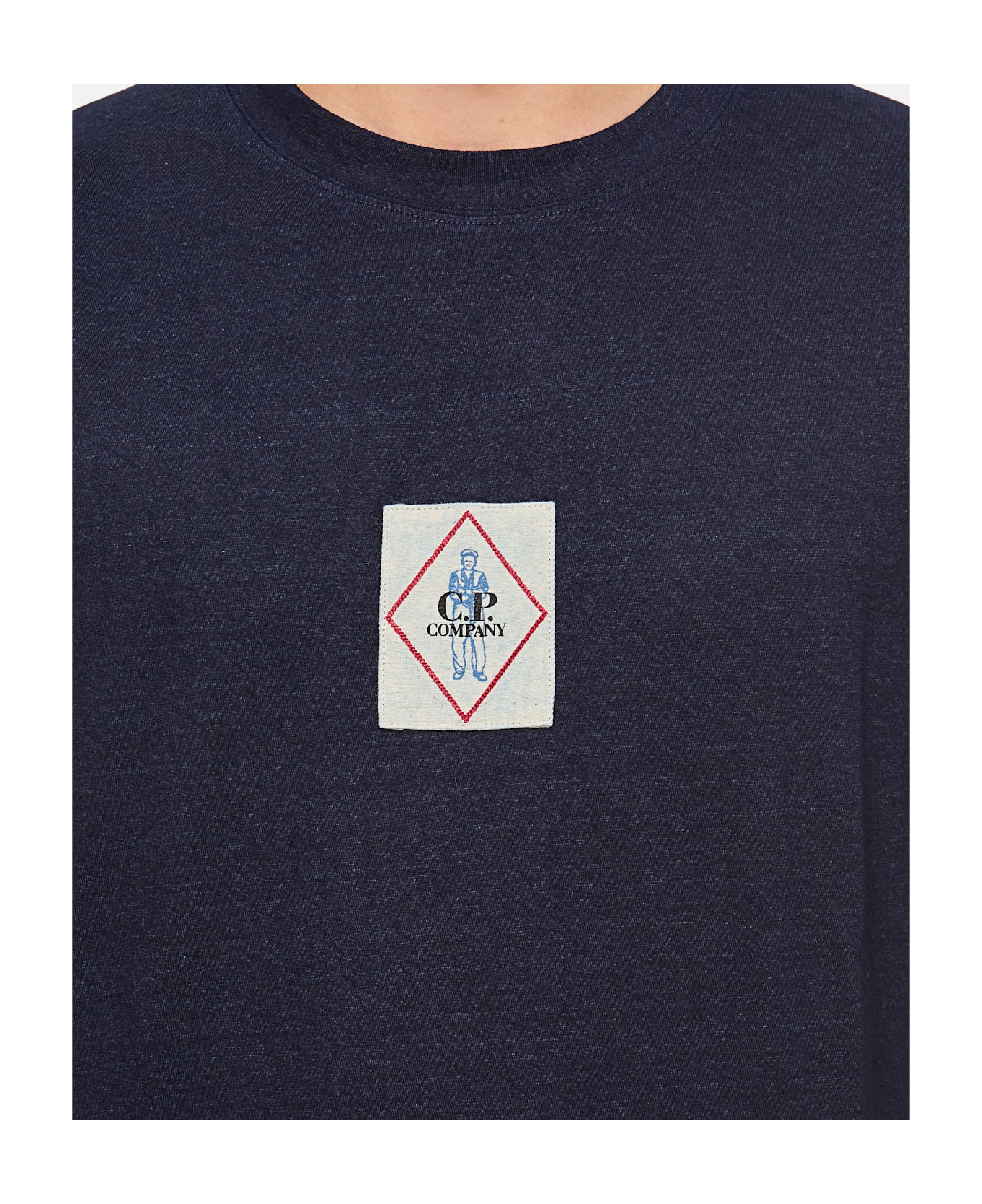 C.P. Company Indigo Jersey Logo T-shirt - Blue