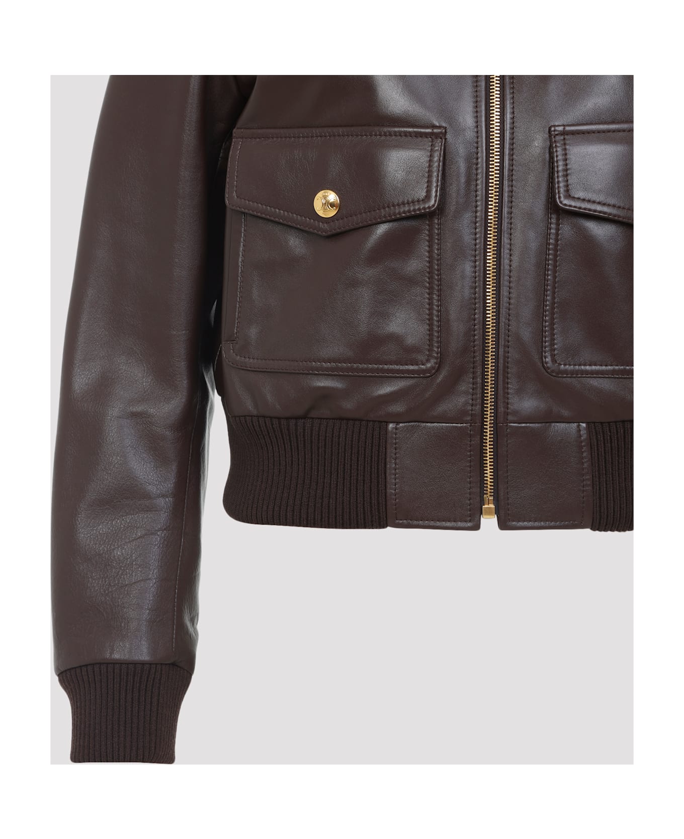 Celine Aviator Bomber Jacket - Dk Chocolate Dark Brown