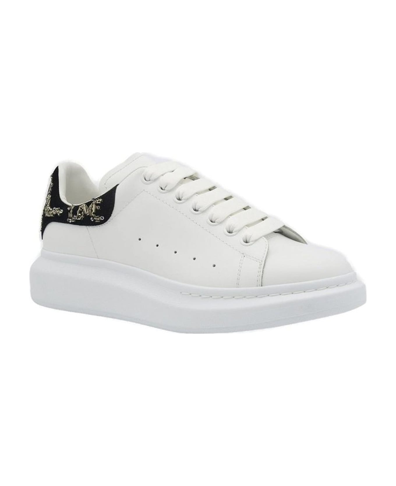 Alexander McQueen Oversized Leather Sneakers - White