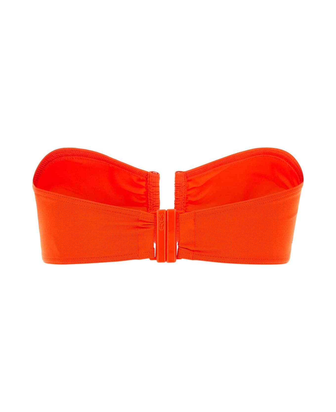 Eres Orange Stretch Nylon Bikini Top - SOLEIL24E