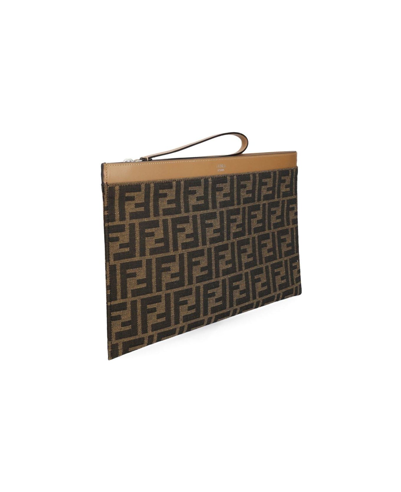 Fendi Flat Pouch - Hrm Tobacco Moro Sand