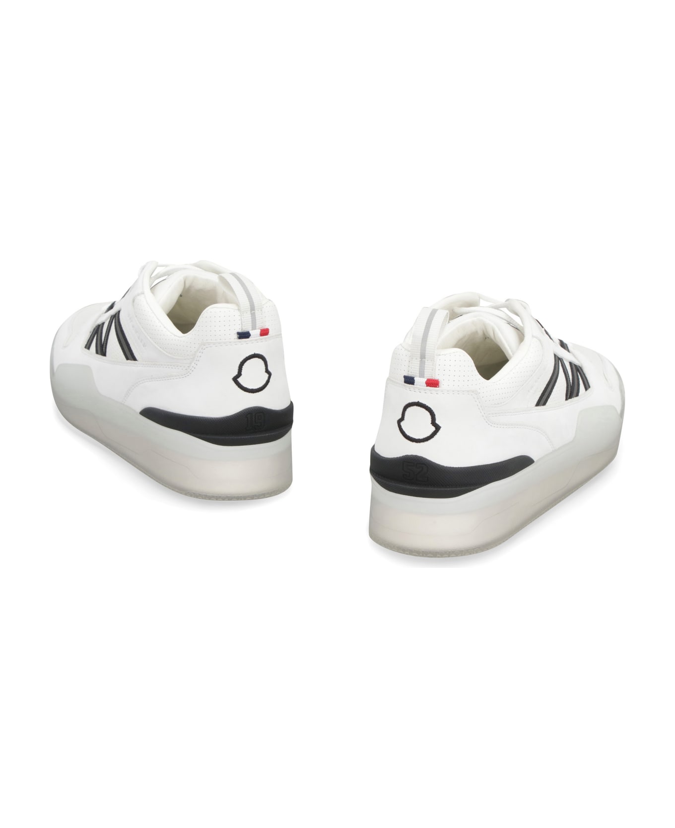 Moncler Pivot Leather Low-top Sneakers - White スニーカー