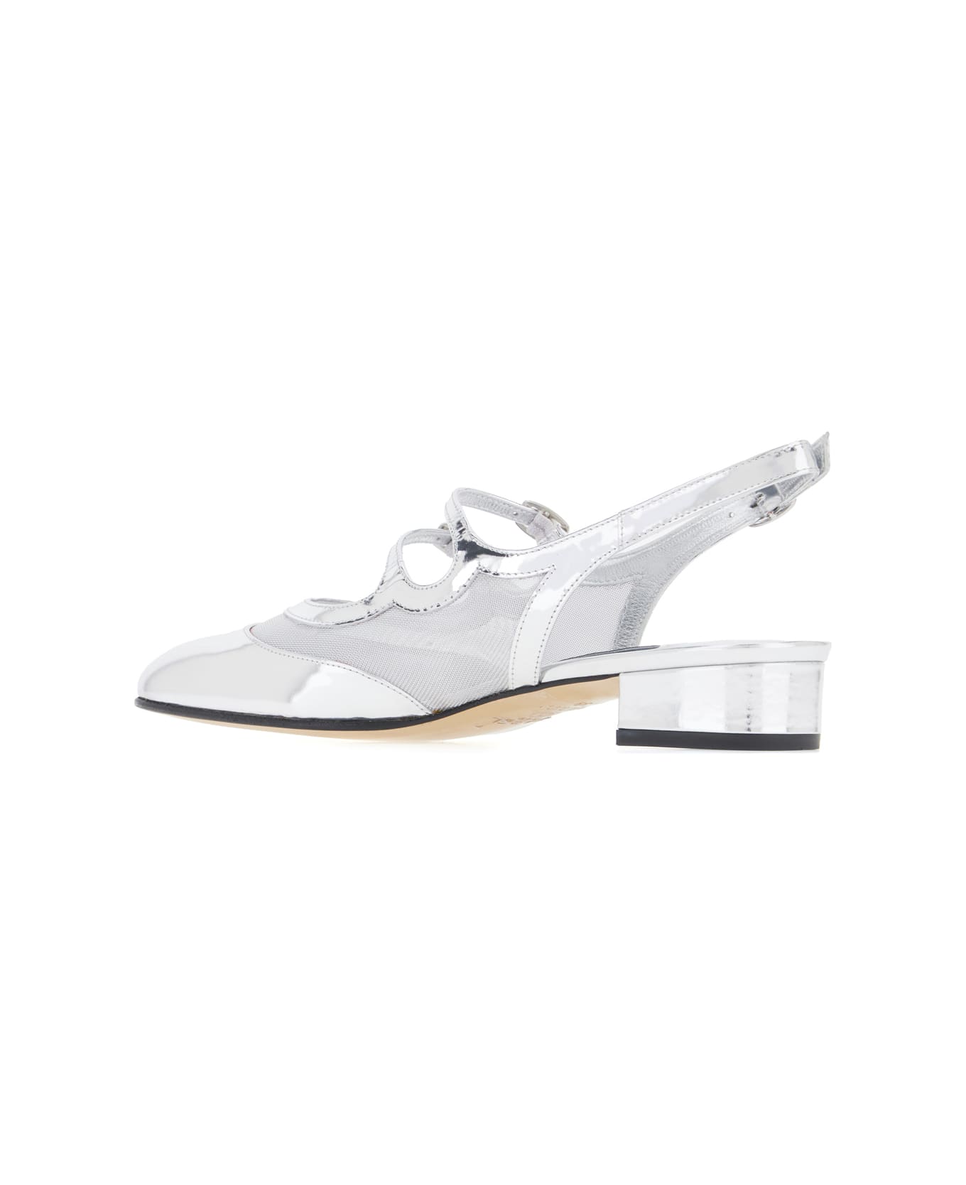 Carel Silver Mesh And Leather Peche Night Pumps - SILVER