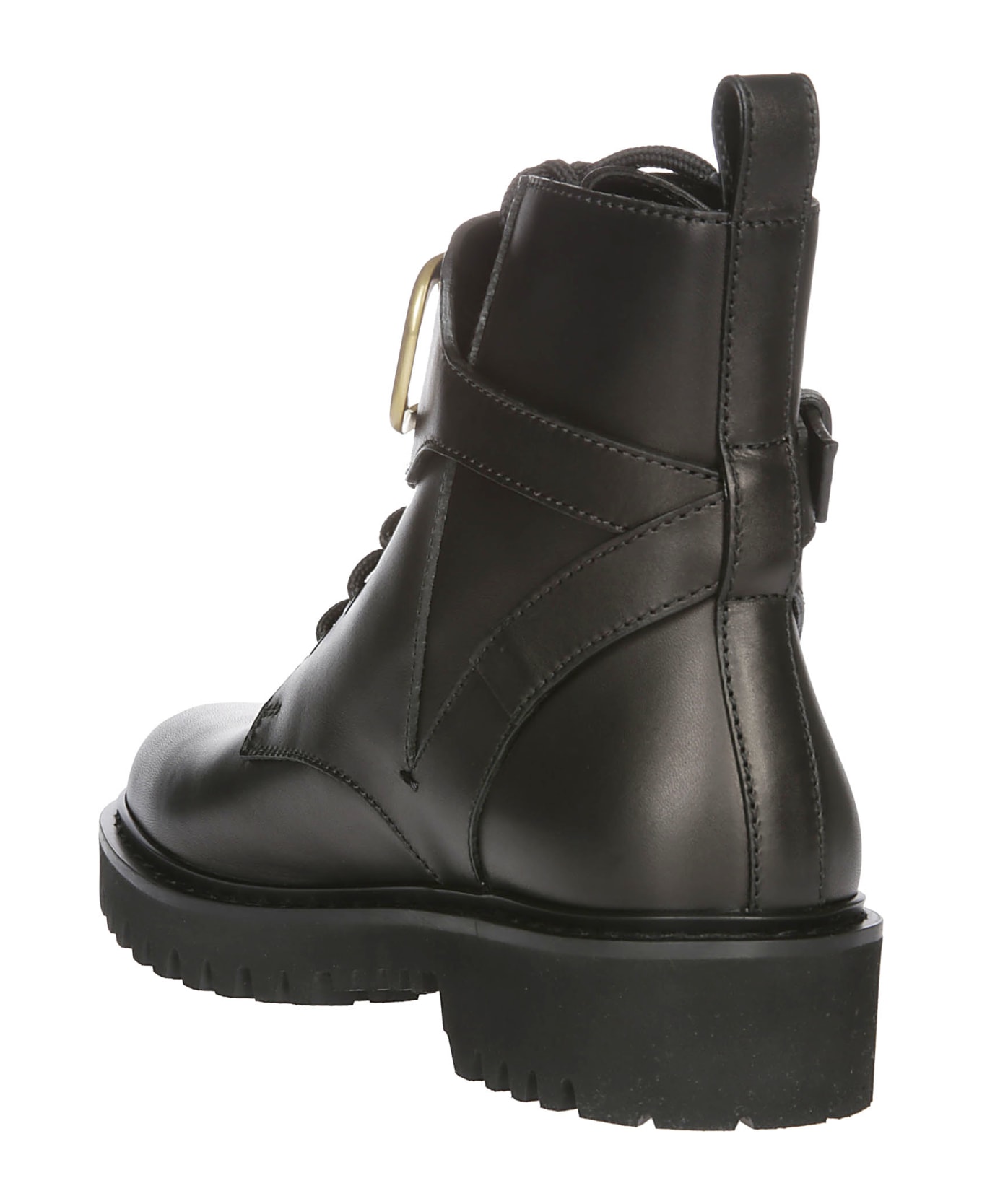 Valentino Black Leather Vlogo Ankle Boots - 0no