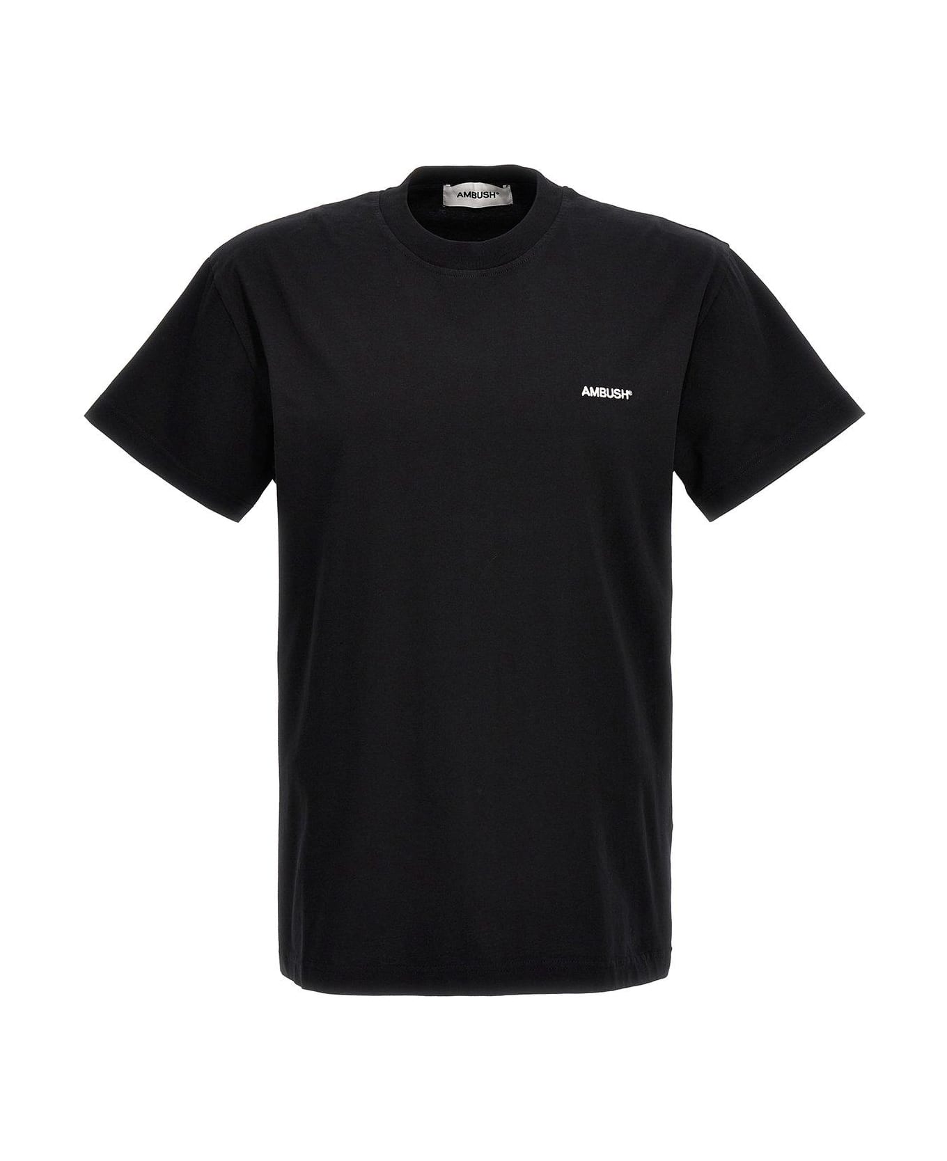 AMBUSH Logo Embroidered Crewneck T-shirt - Black シャツ