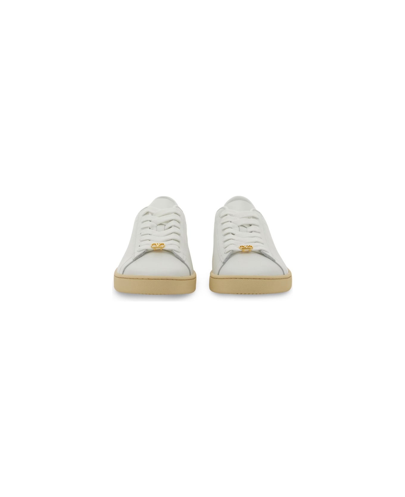 Valentino Garavani Leather Sneaker - WHITE