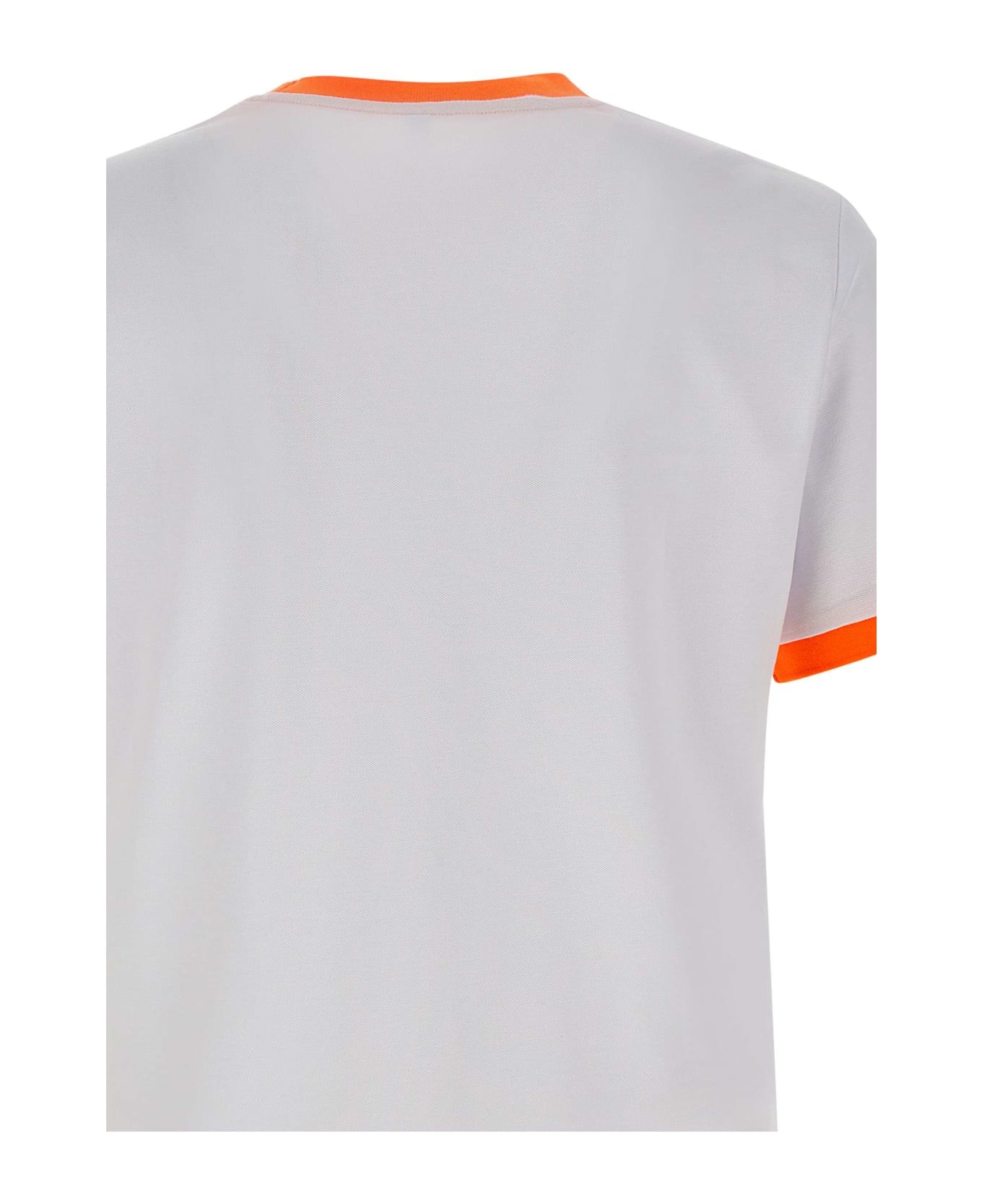 Sun 68 "fluo Logo"cotton T-shirt - WHITE
