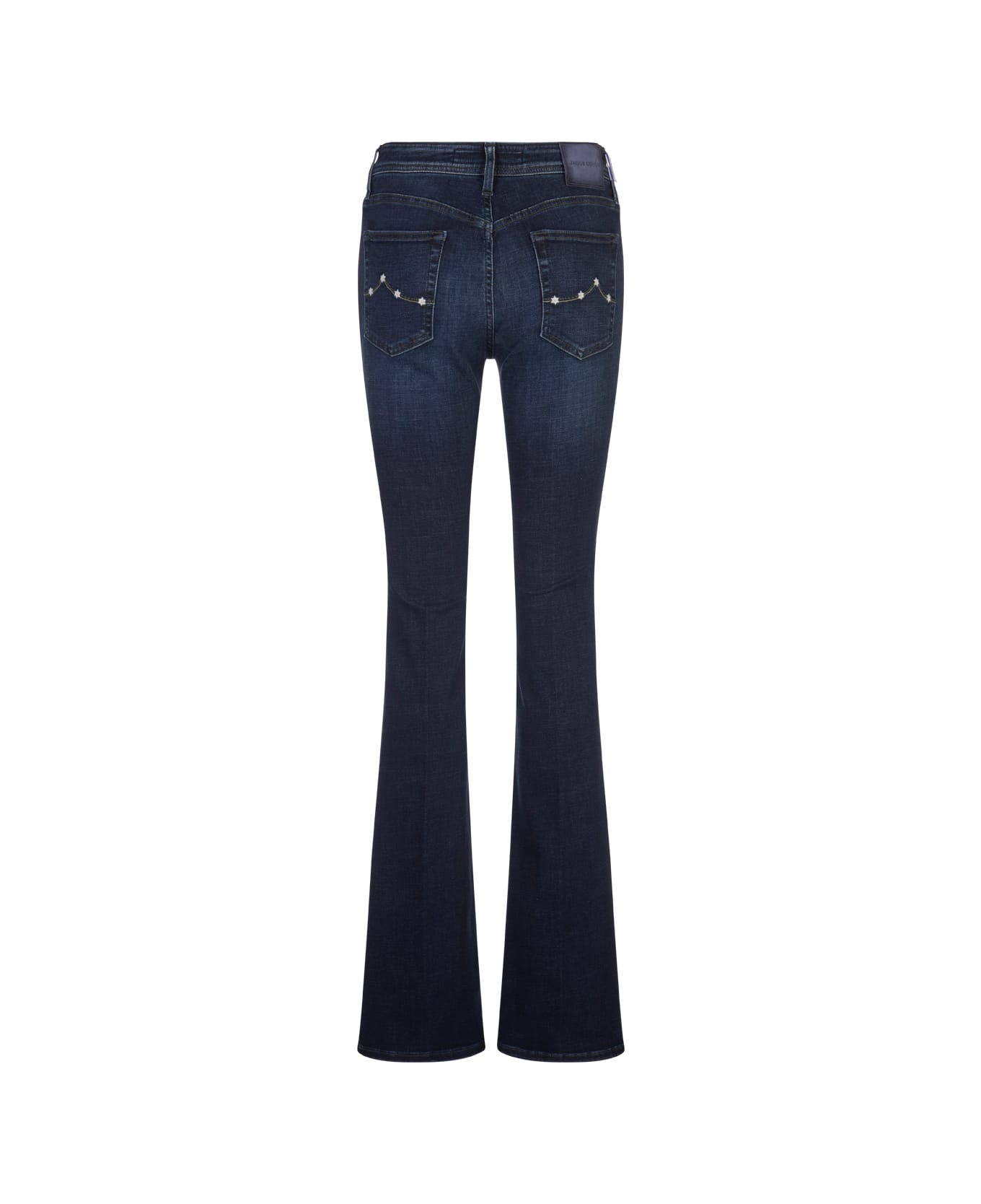 Jacob Cohen Vivian Bootcut Jeans In Medium Blue Power Stretch Denim - Blue