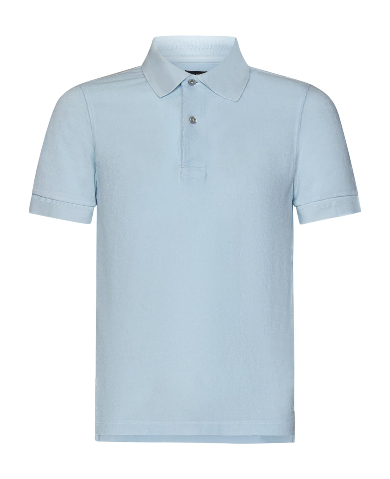 Tom Ford Towelling Polo - CRYSTAL BLUE