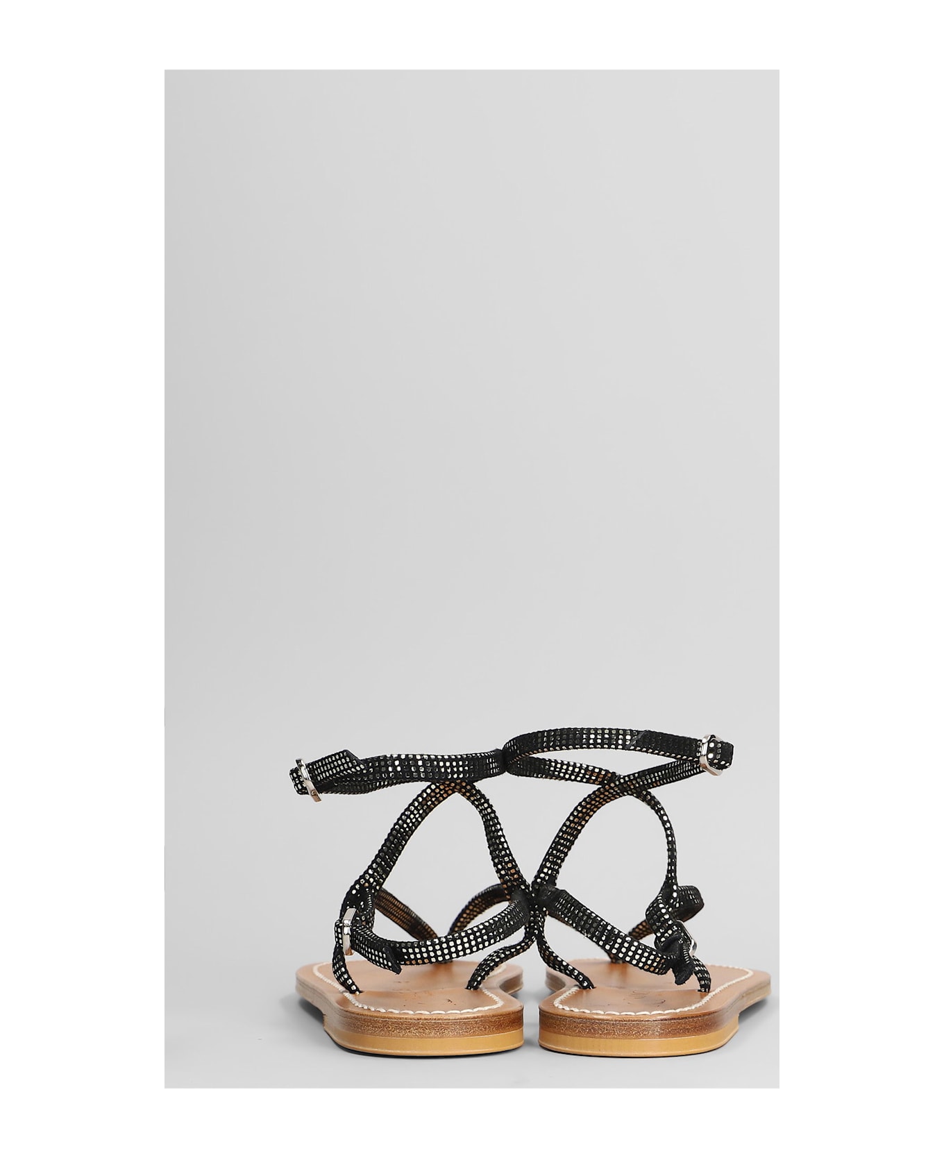 K.Jacques Abaki F Flats In Black Leather - black