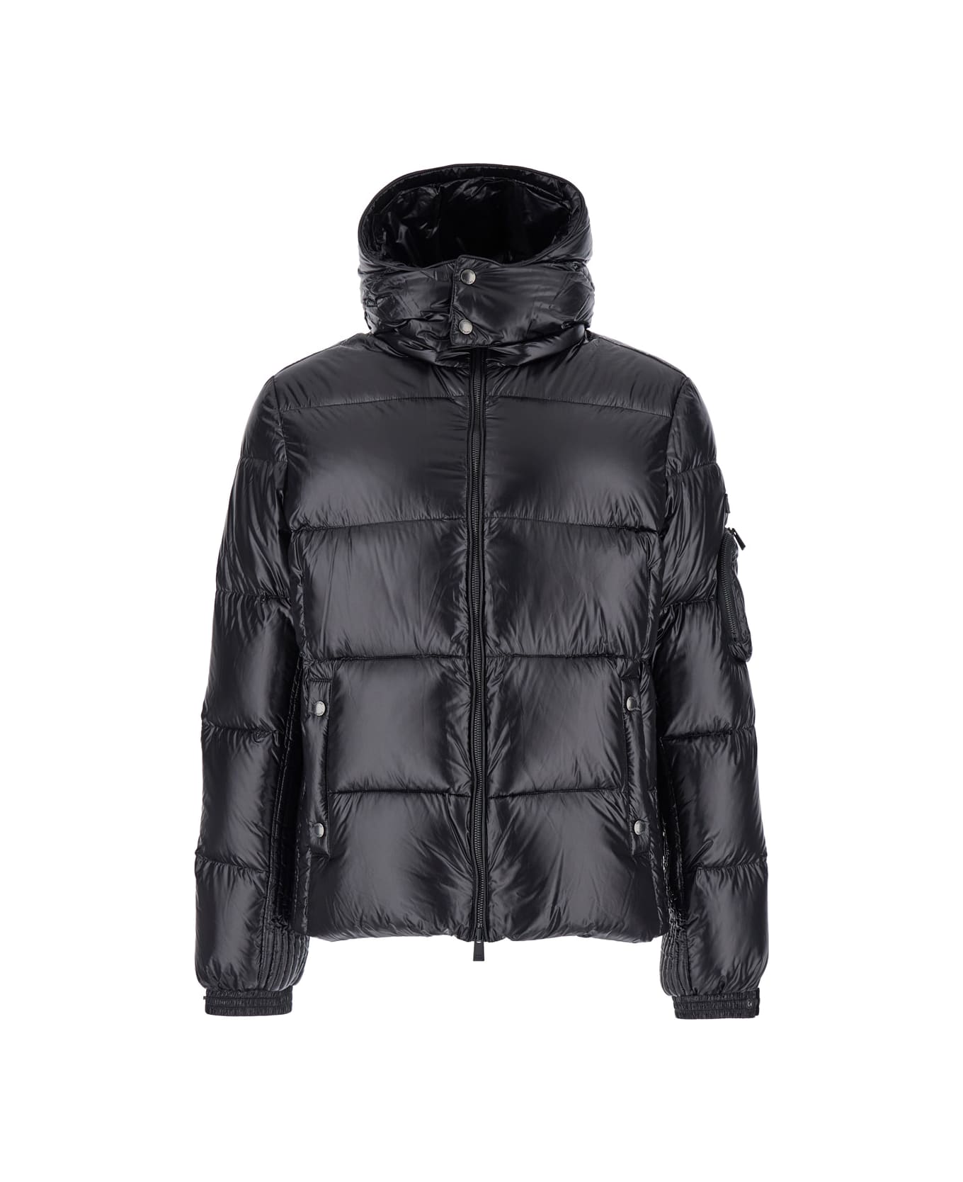 TATRAS 'belbo' Black Down Jacket With Hood And Logo Patch In Tech Fabric Man - Black