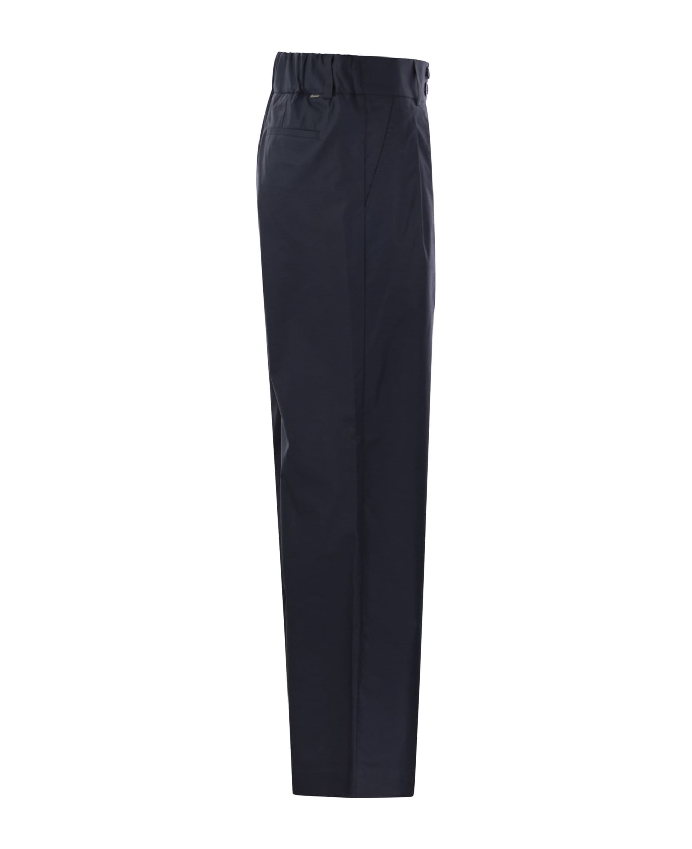 Woolrich Cotton Pleated Trousers - Blue