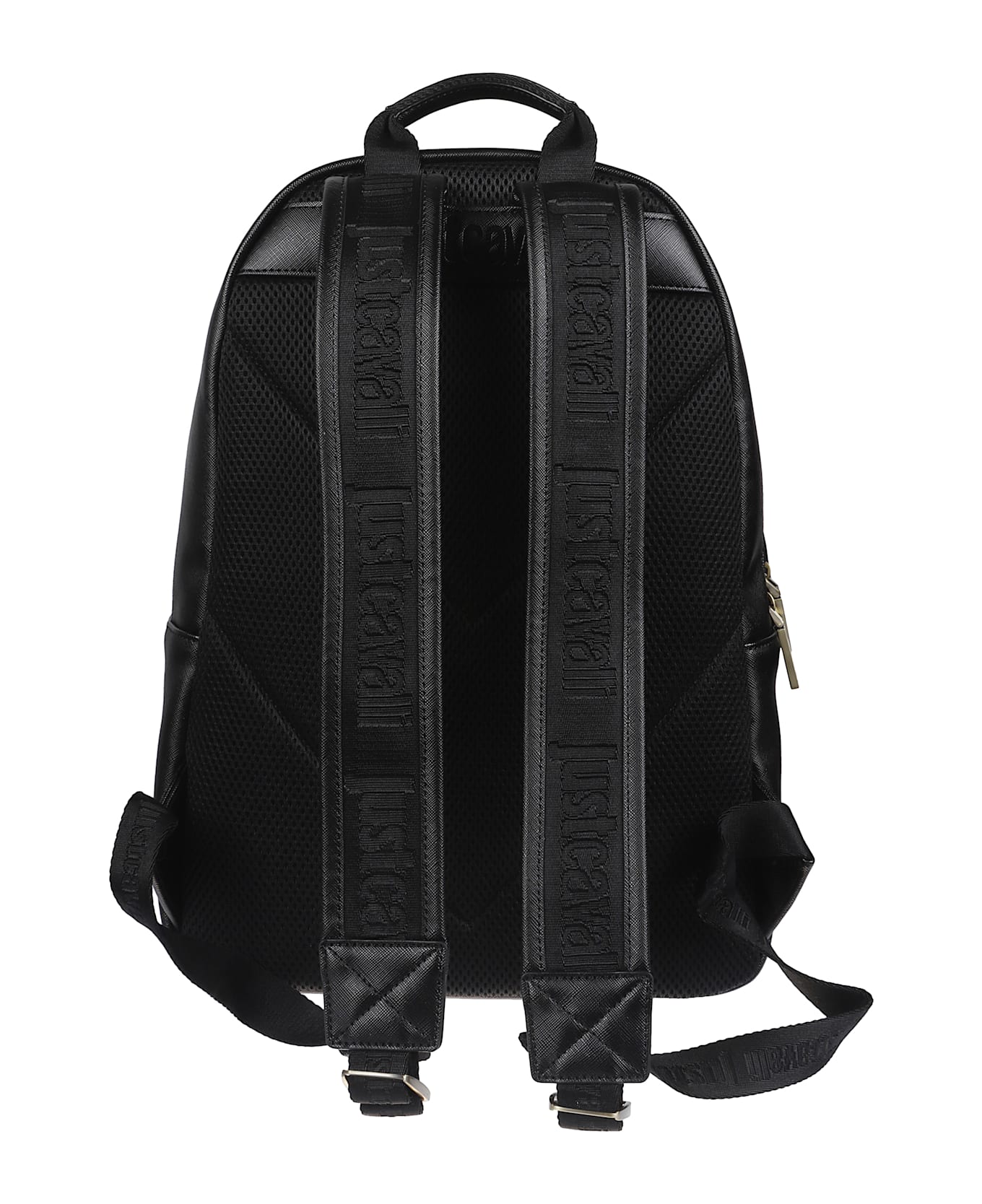 Just Cavalli Metal Lettering Logo Back Pack - Black
