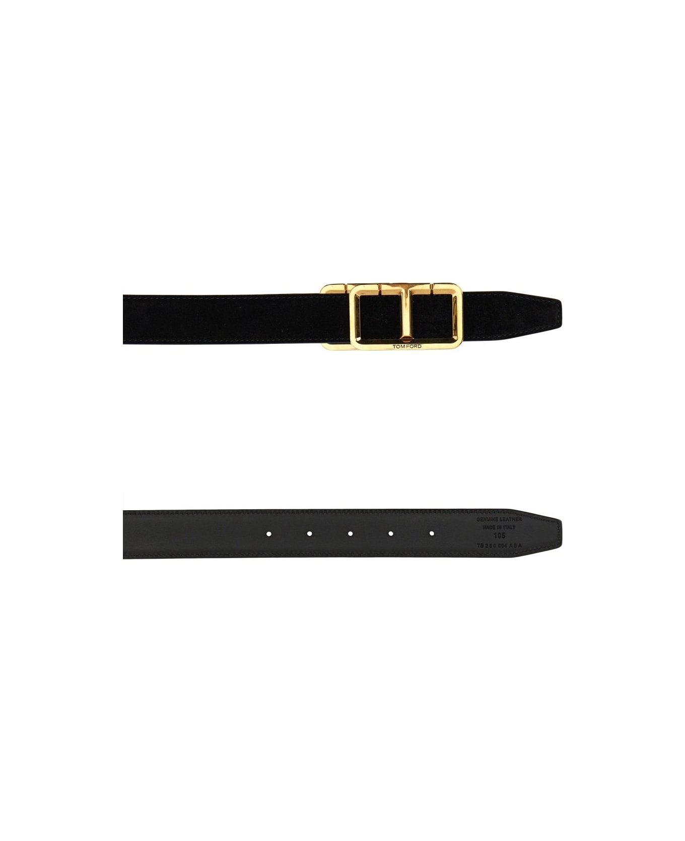 Tom Ford Logo-buckle Fastened Belt - BLACK