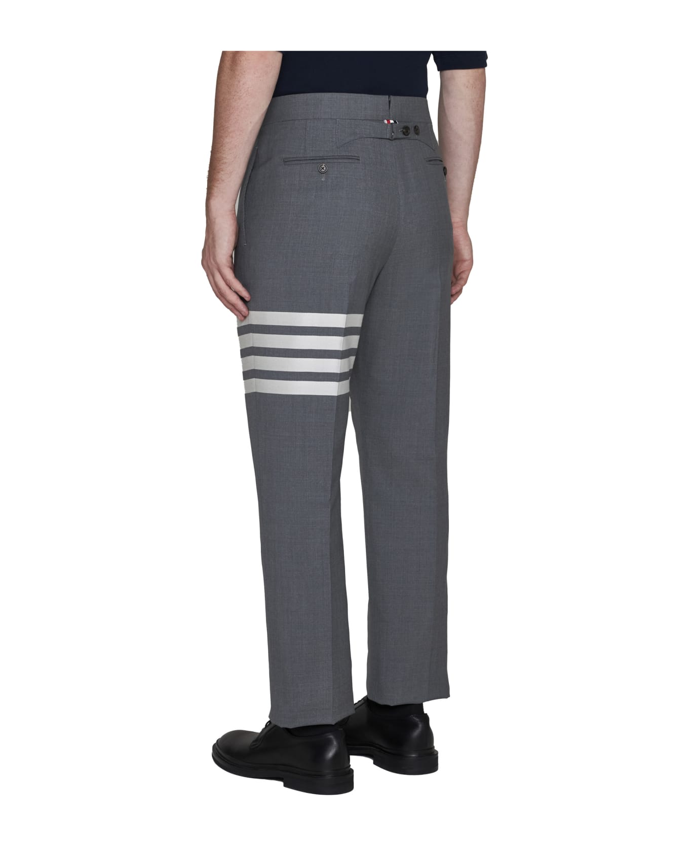 Thom Browne Classic Pants With Martingale - Grey ボトムス