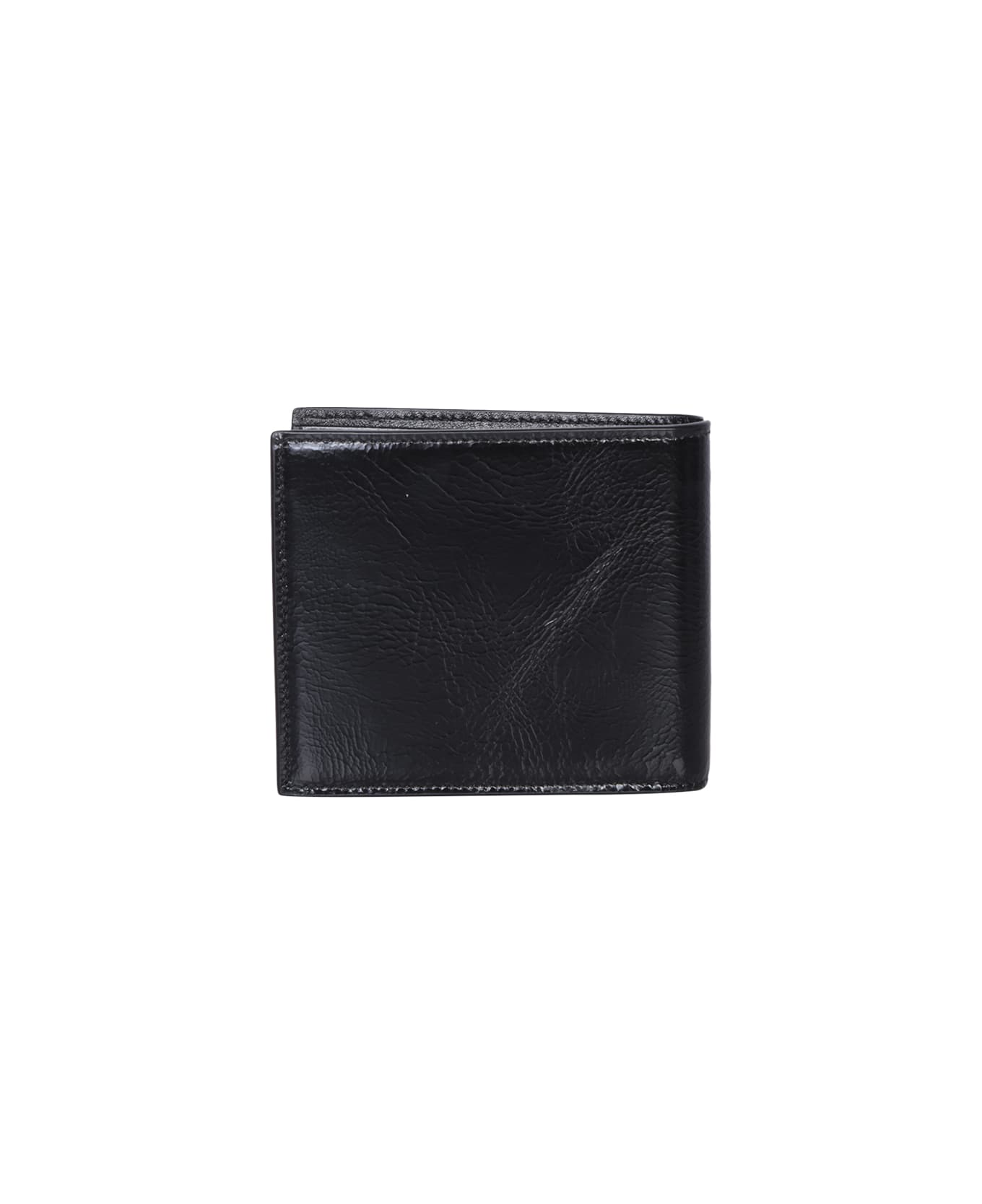 Saint Laurent Lettering Logo Black Wallet - Black