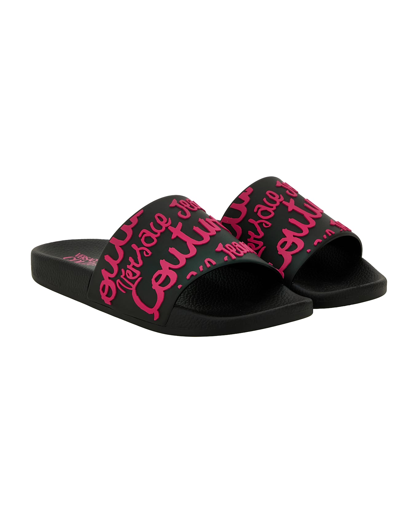 Versace Jeans Couture Pool Slides - Black