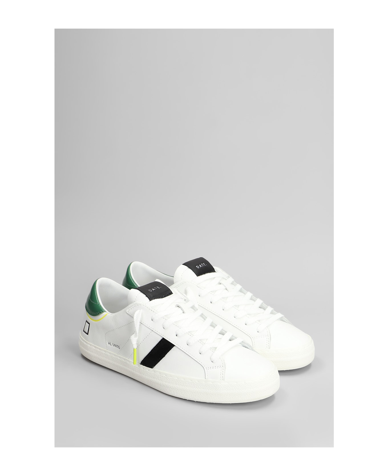 D.A.T.E. Hill Low Sneakers In White Leather - white