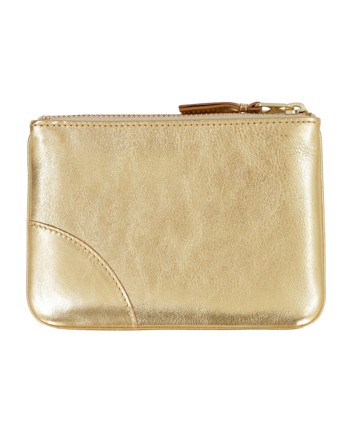 Comme des Garçons Wallet Logo Detail Flat Leather Pouch - Gold Gold