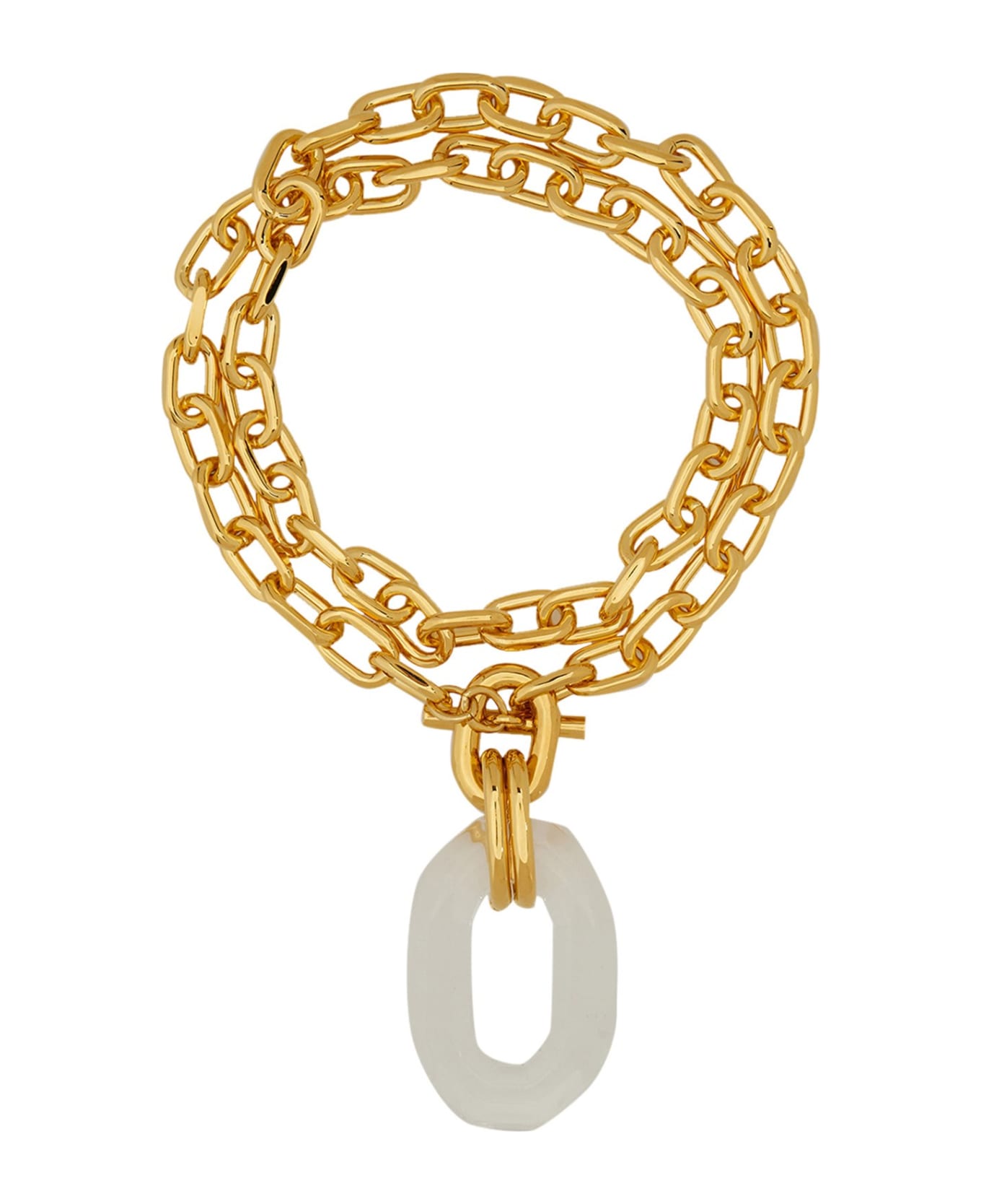 Paco Rabanne Necklace With Chain - Gold Transparent