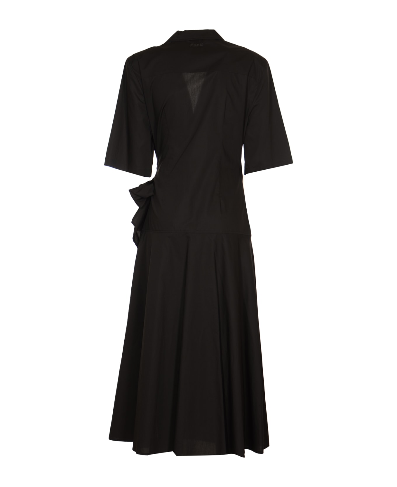 MSGM Bow Detail Flared Long Dress - Black ワンピース＆ドレス