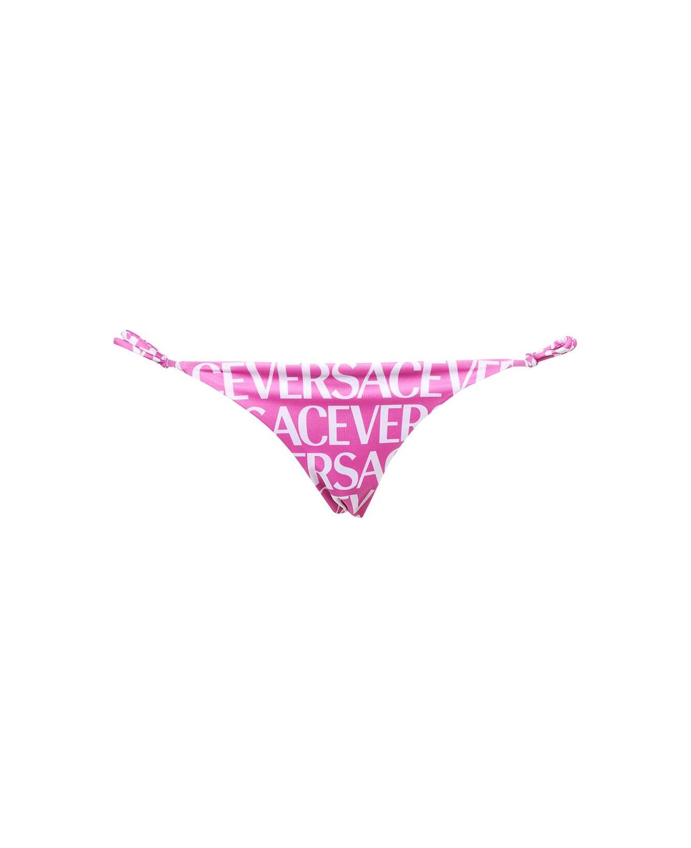 Versace All-over Logo Bikini Bottoms - Fuchsia