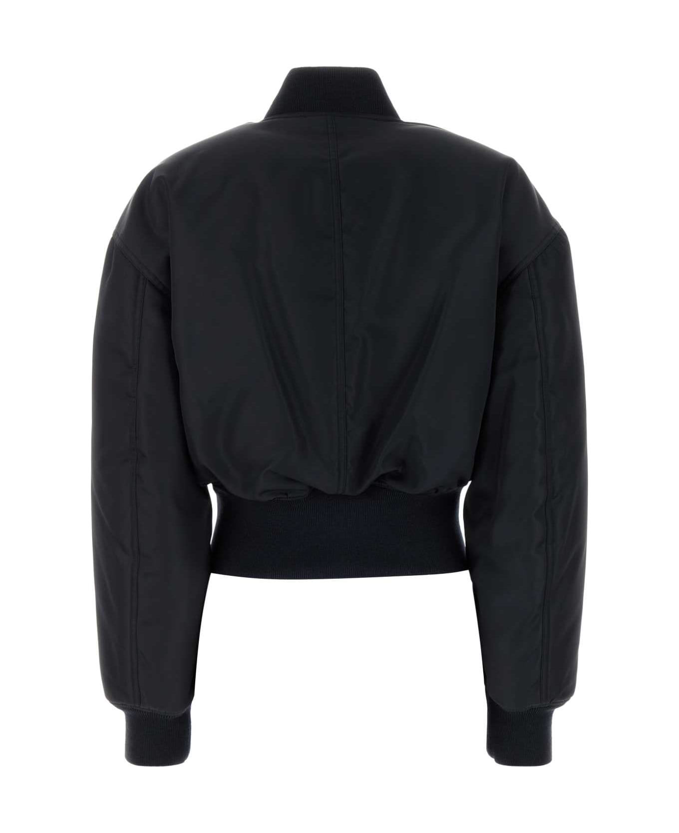 Saint Laurent Dark Blue Nylon Bomber Jacket - MARINE