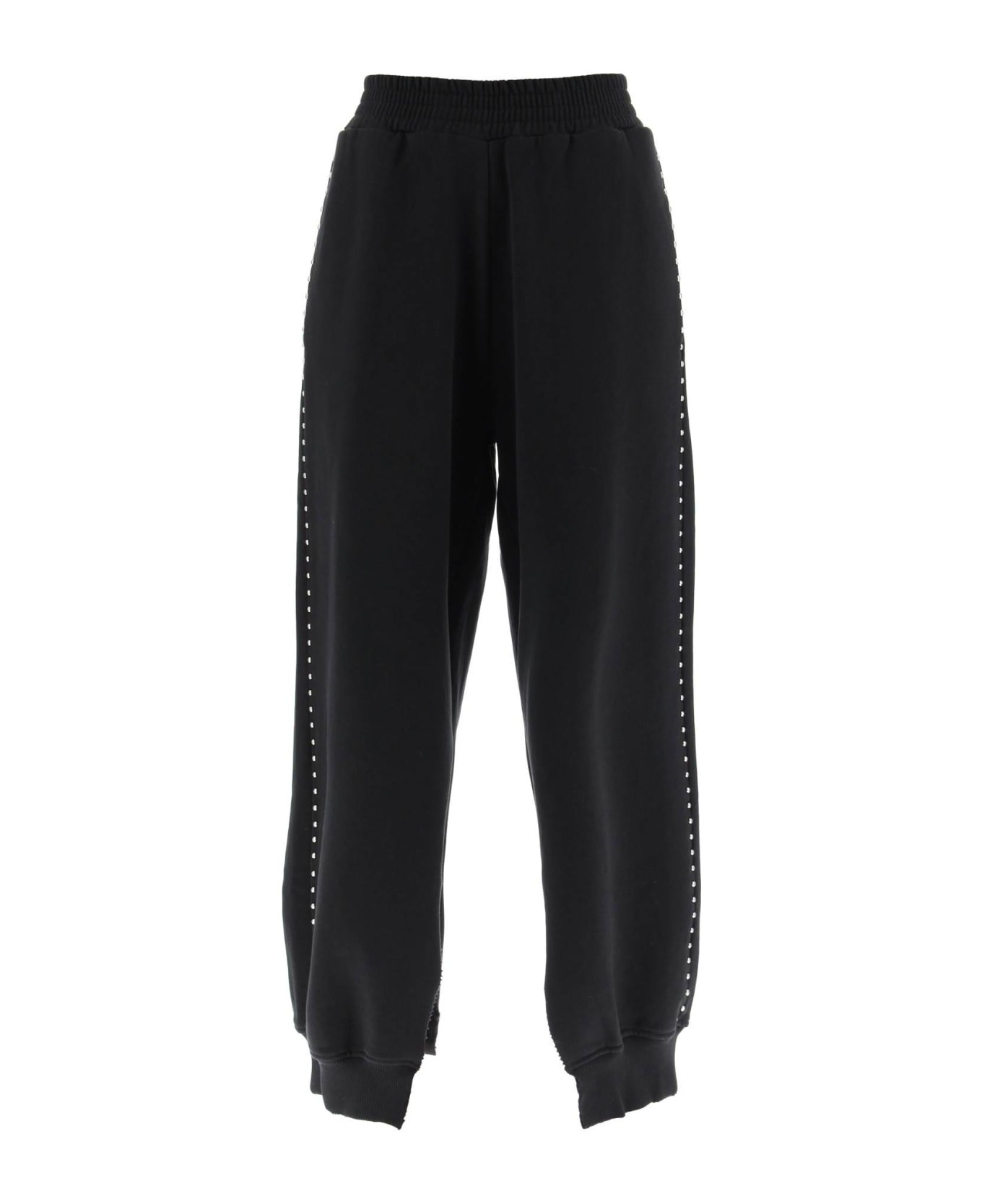 MM6 Maison Margiela Studded Jogger Pants With Ankle Slits - BLACK (Black)