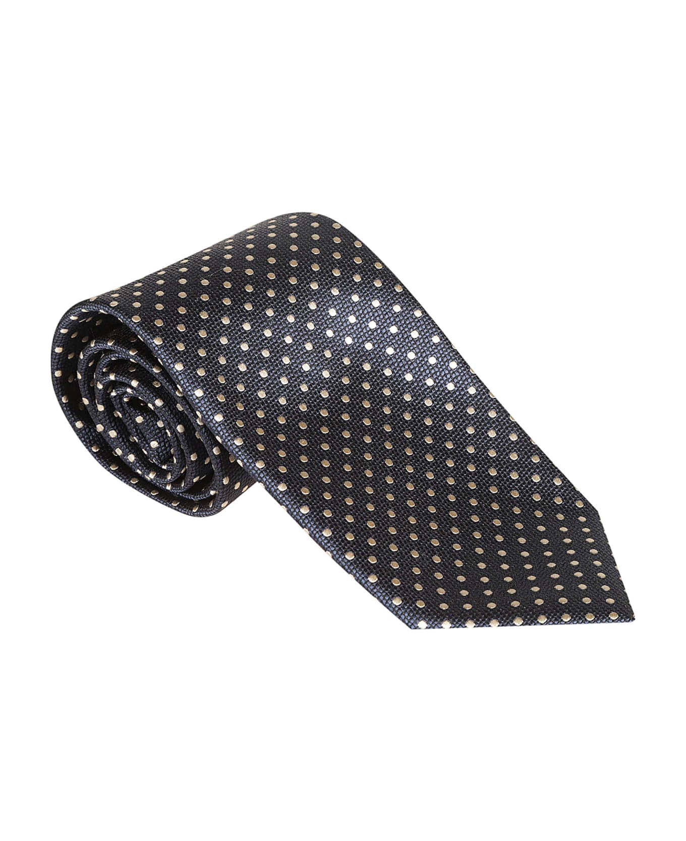 Tom Ford Dotted Print Neck Tie - Ink Blue