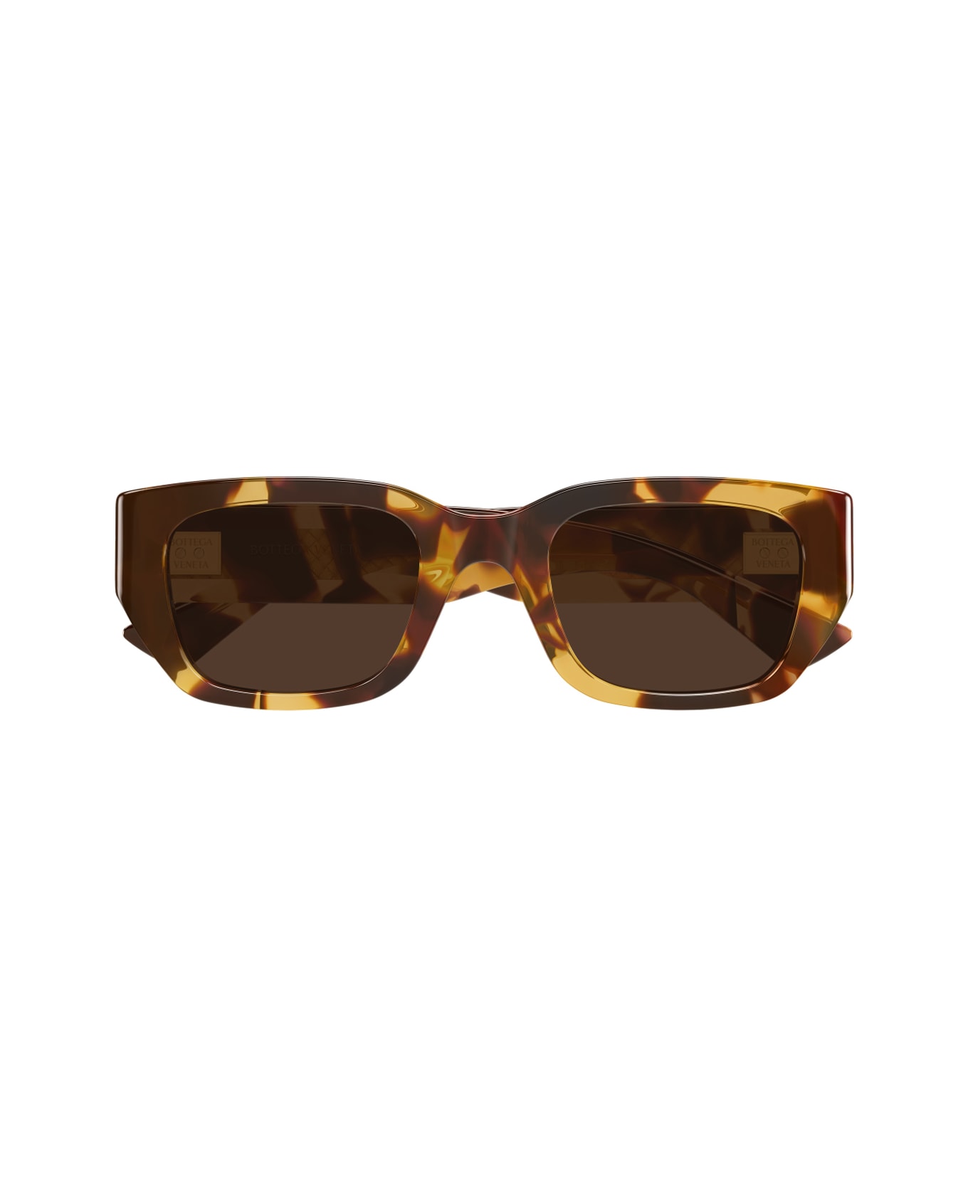 Bottega Veneta Eyewear Bottega Veneta Bv1400s Linea Intrecciato 002 Havana Brown Sunglasses - Havana