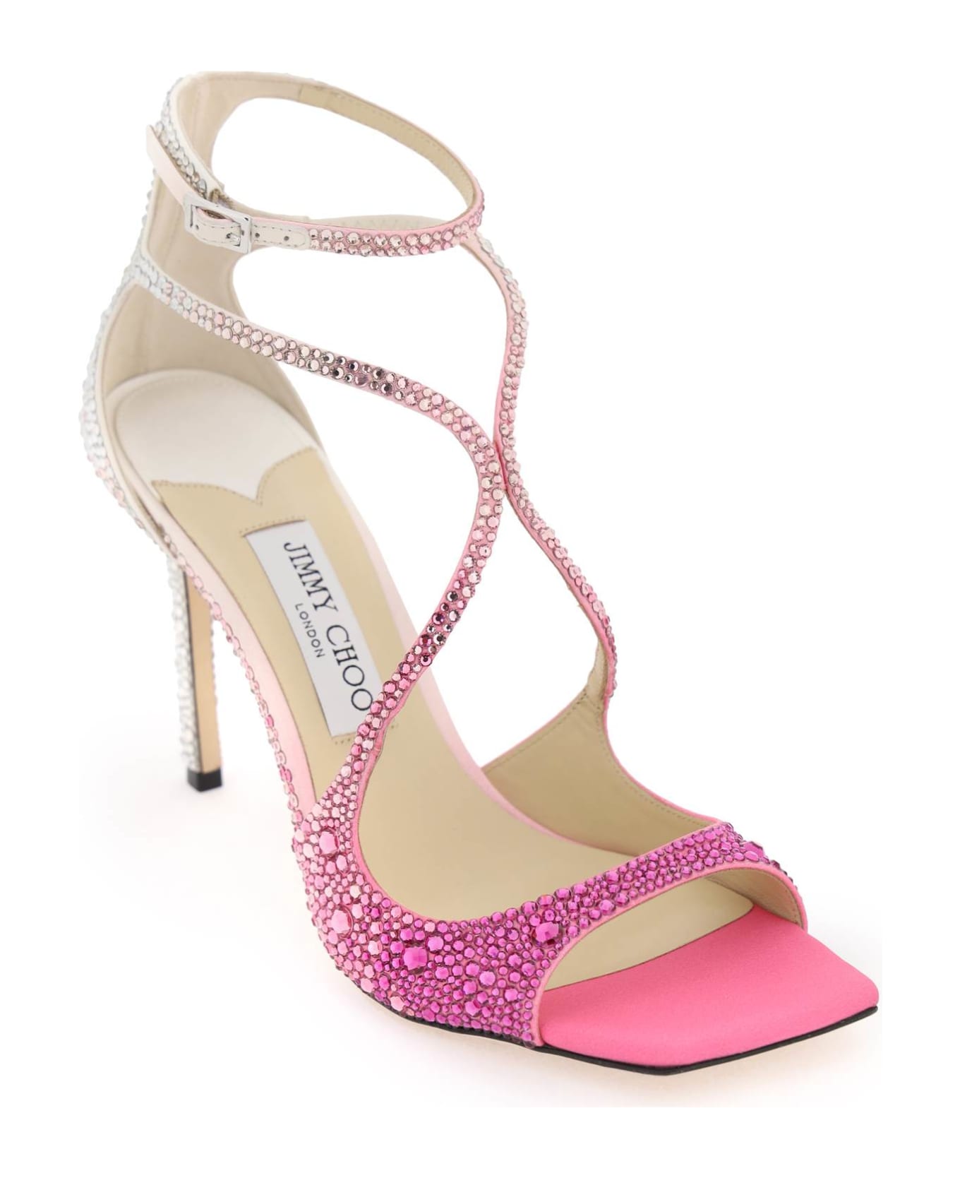 Jimmy Choo Azia 95 Pumps With Crystals - CANDY PINK CRYSTAL (Fuchsia)