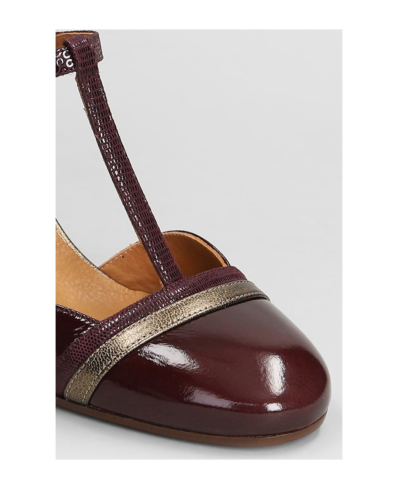 Chie Mihara Miver Pumps In Bordeaux Leather - bordeaux