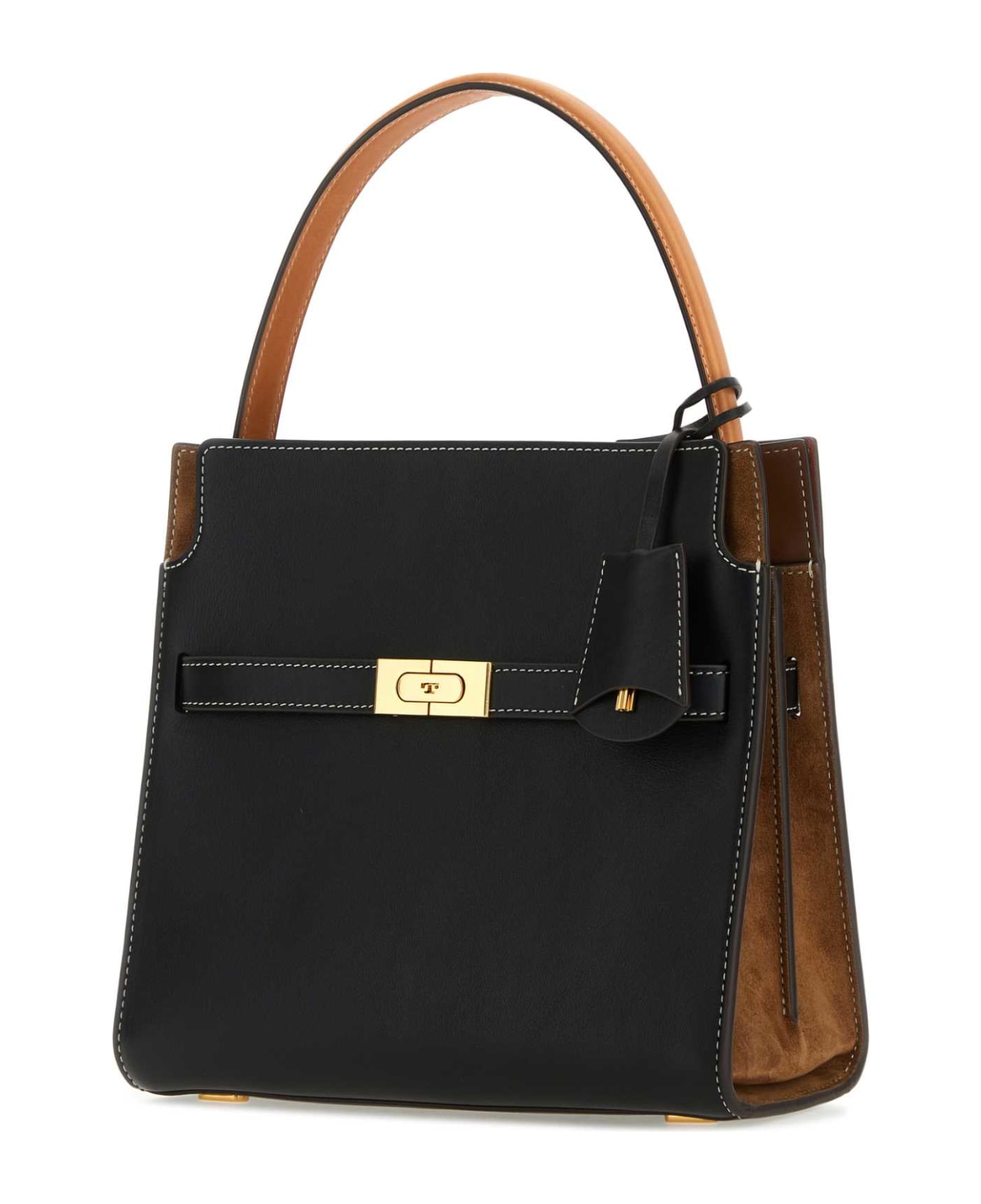 Tory Burch Two-tone Leather Small Double Lee Radziwill Handbag - 001