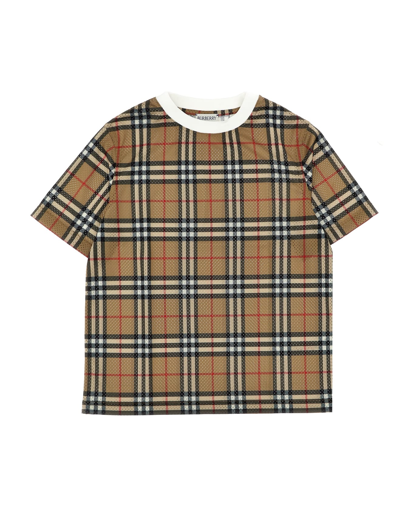 Burberry Check T-shirt - Beige