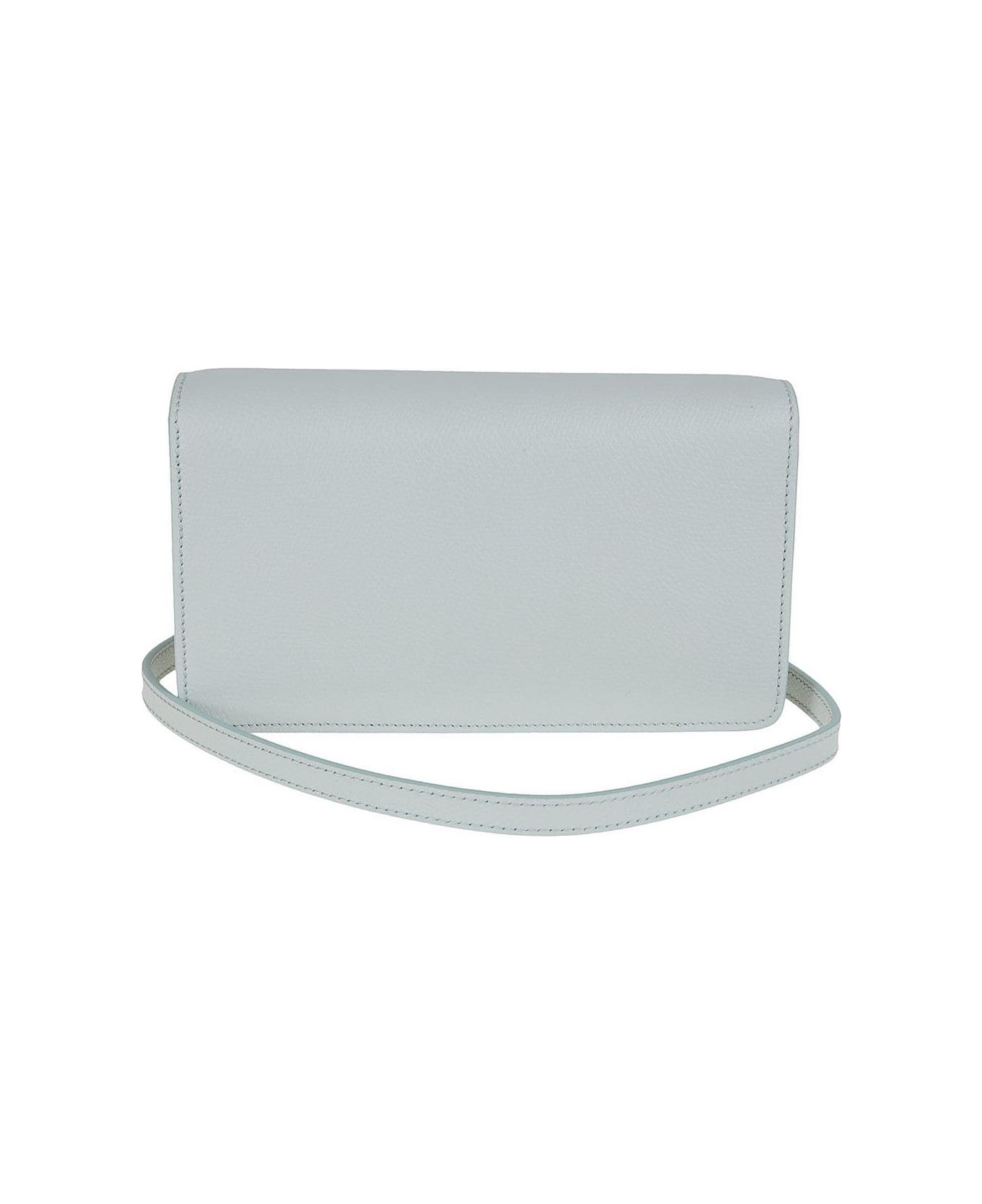 Valentino Garavani Vlogo Plaque Foldover Top Mini Shoulder Bag - Sky GREY