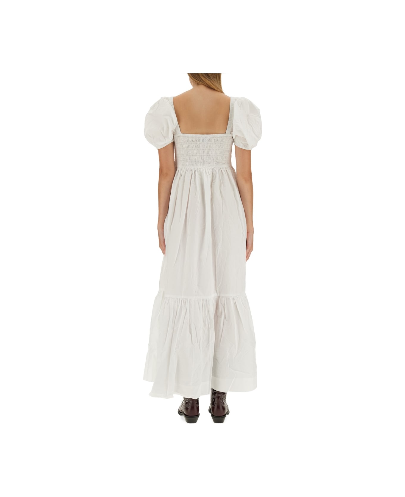 Ganni Midi Dress - WHITE
