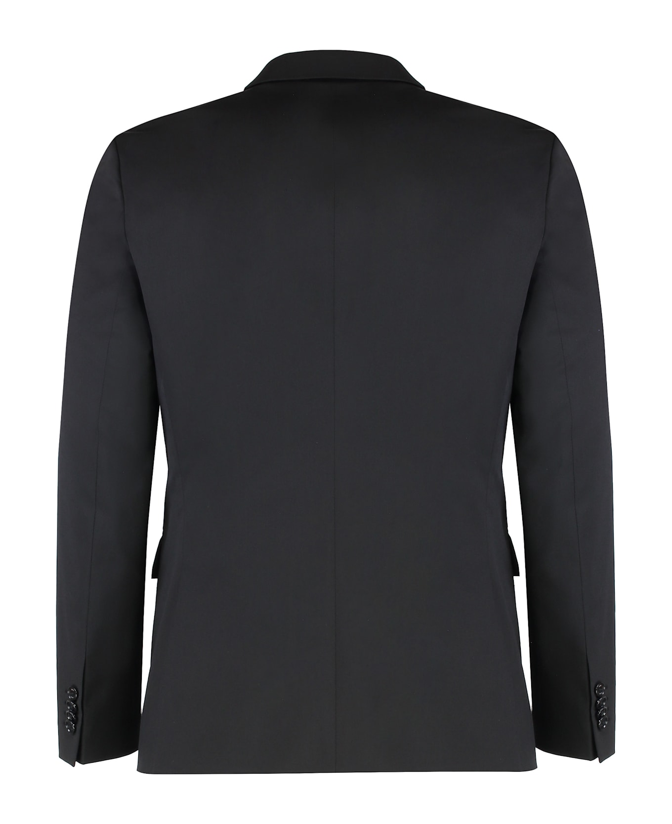 Hugo Boss Double-breasted Wool Blend Jacket - black
