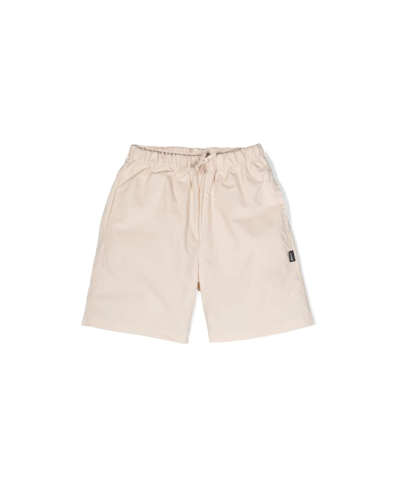 MSGM Cream Shorts With Drawstring - White ボトムス