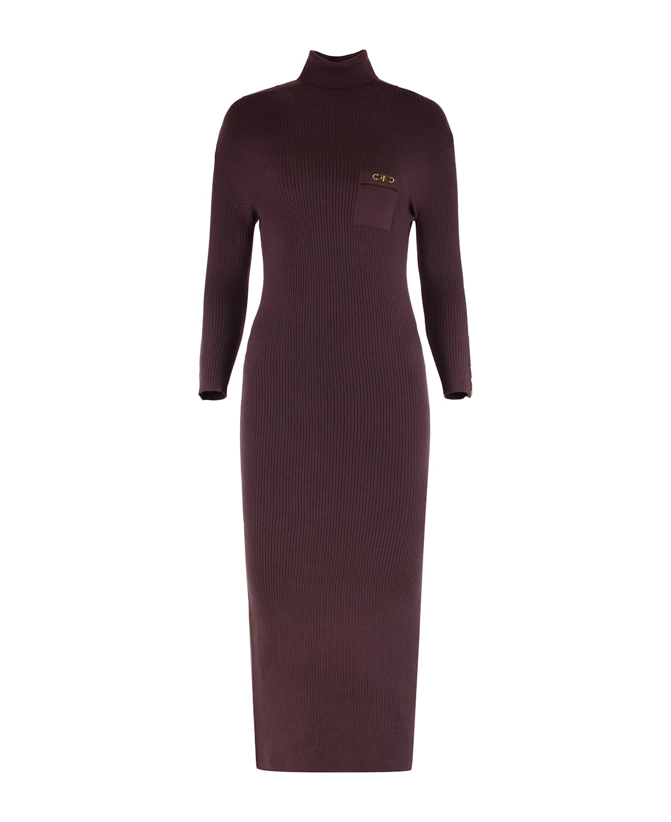 Elisabetta Franchi I Live In Ribbed Knit. - purple