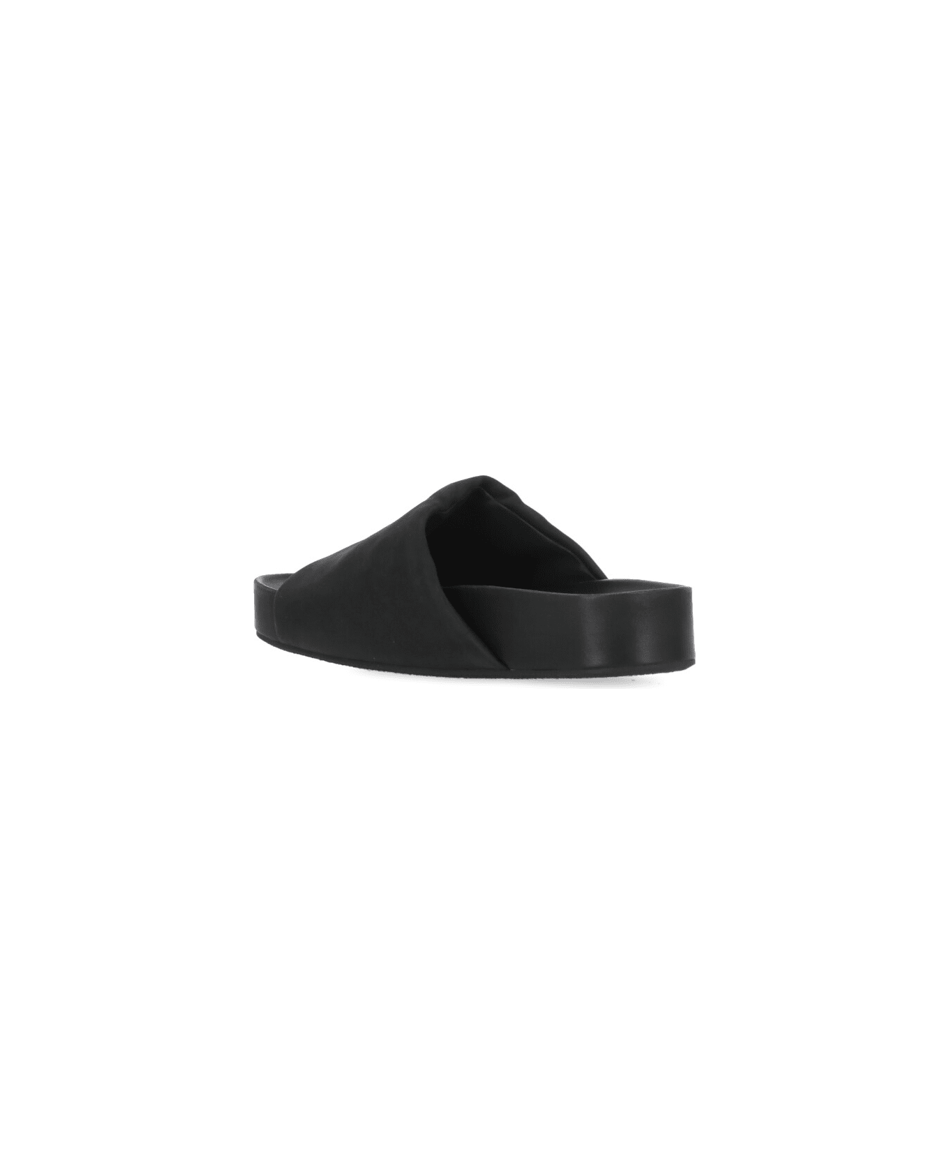 Uma Wang Leather Slippers - Black サンダル