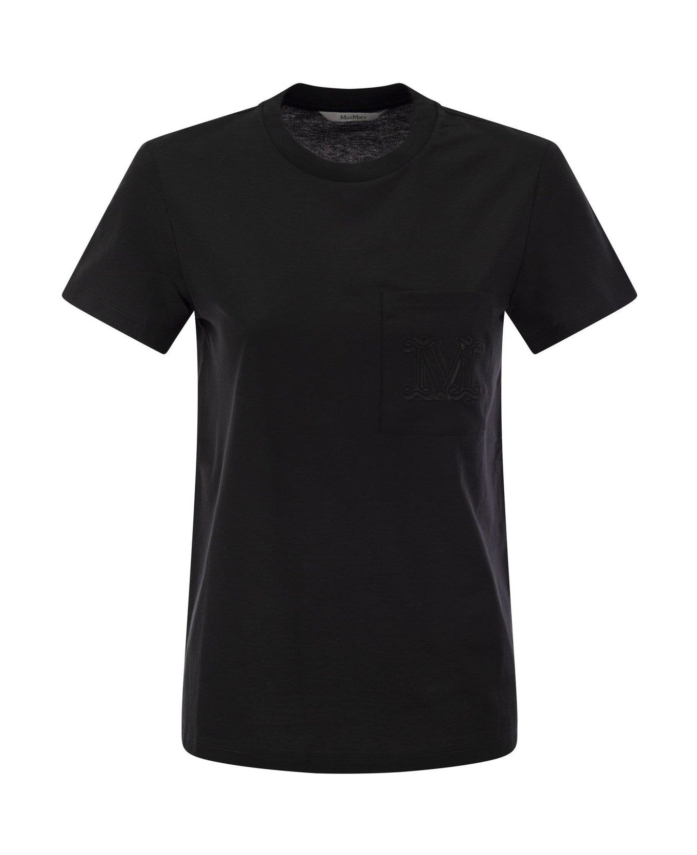 Max Mara Crewneck Short-sleeved T-shirt - Black Tシャツ