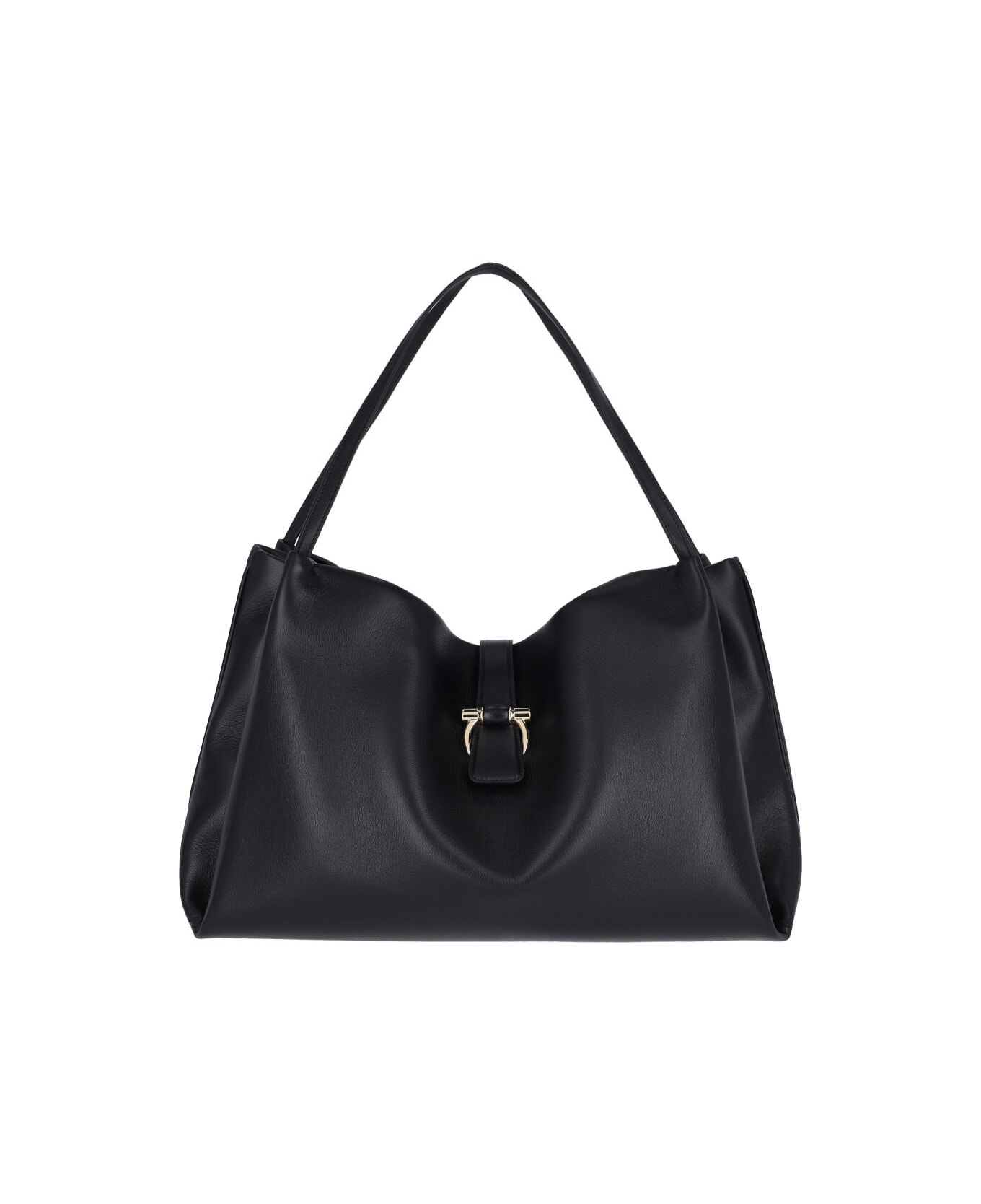 Ferragamo Medium Tote Bag 
gancini
 - Black