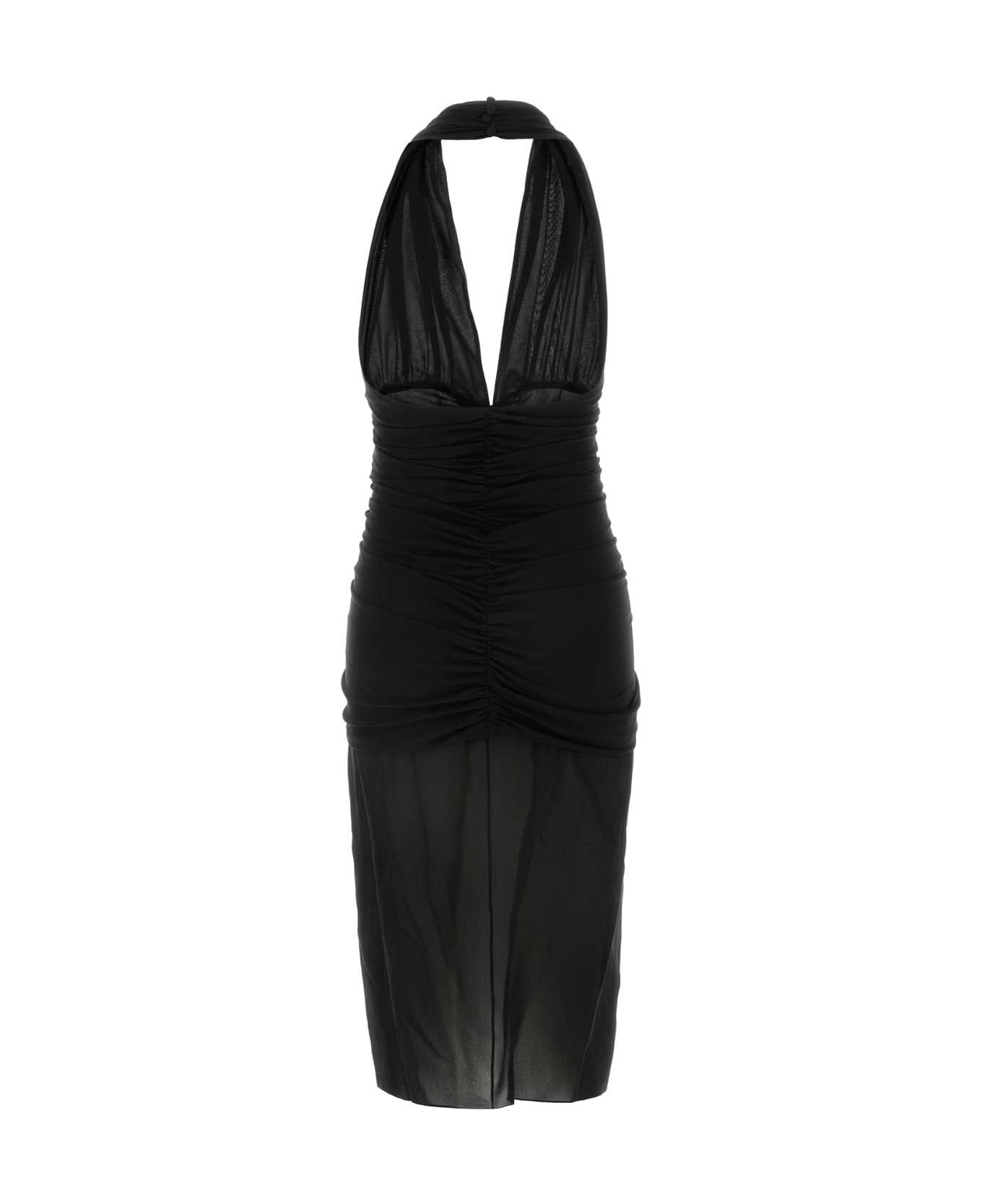 Saint Laurent Black Crepe Dress - NOIR ワンピース＆ドレス