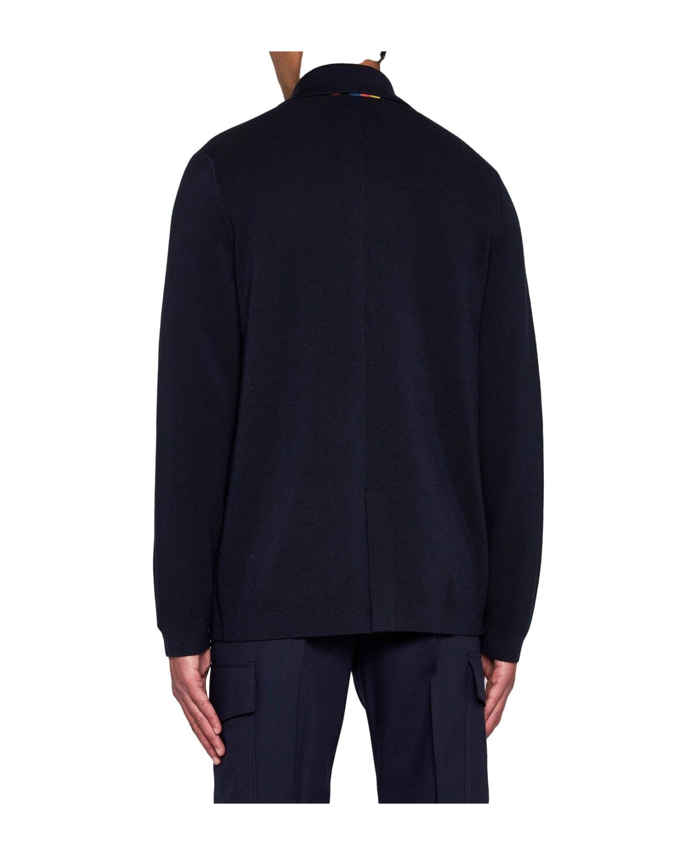 Paul Smith V-neck Fine Knit Cardigan - VERY DARK NAVY