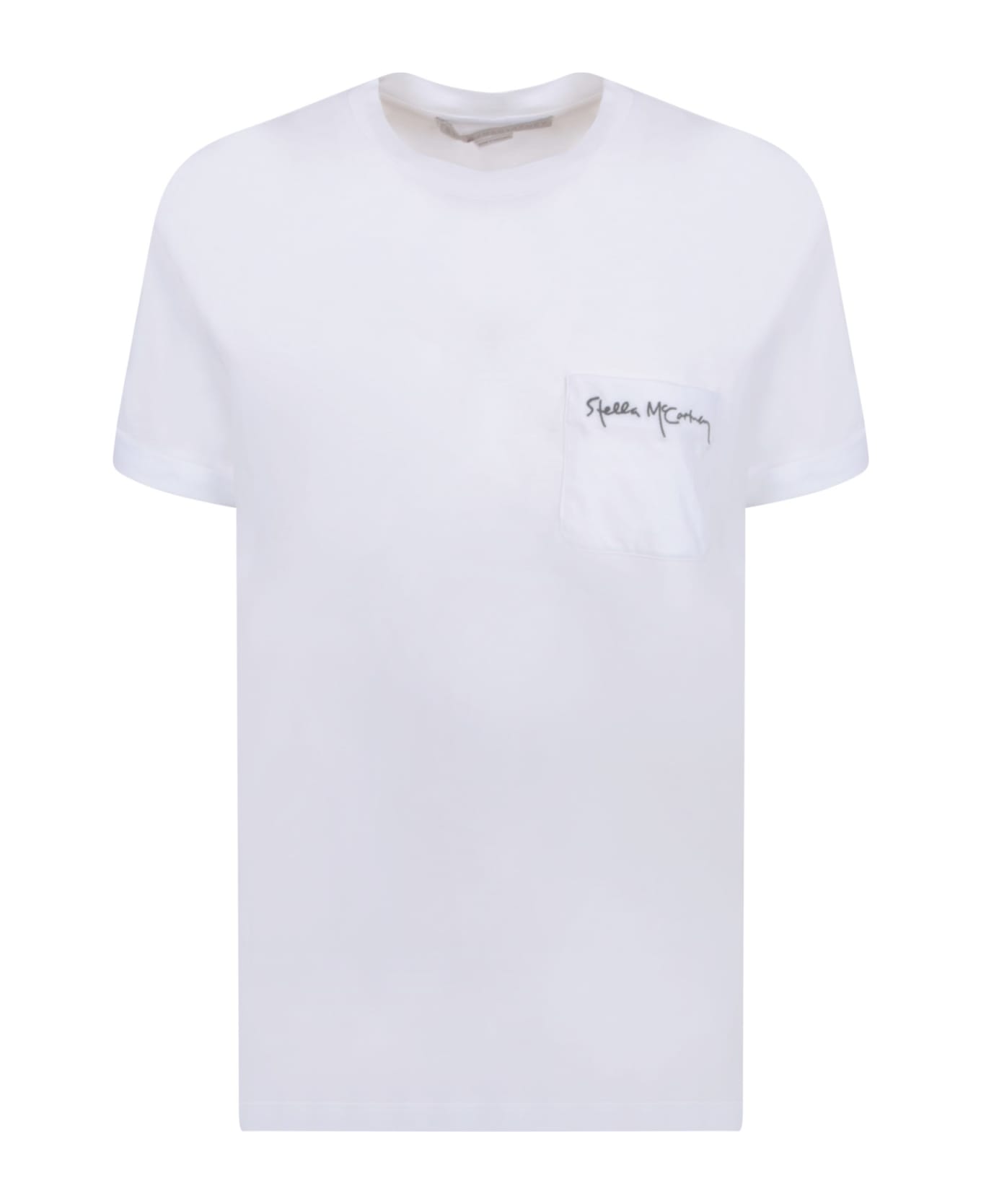 Stella McCartney Chest Embroidery White T-shirt - White