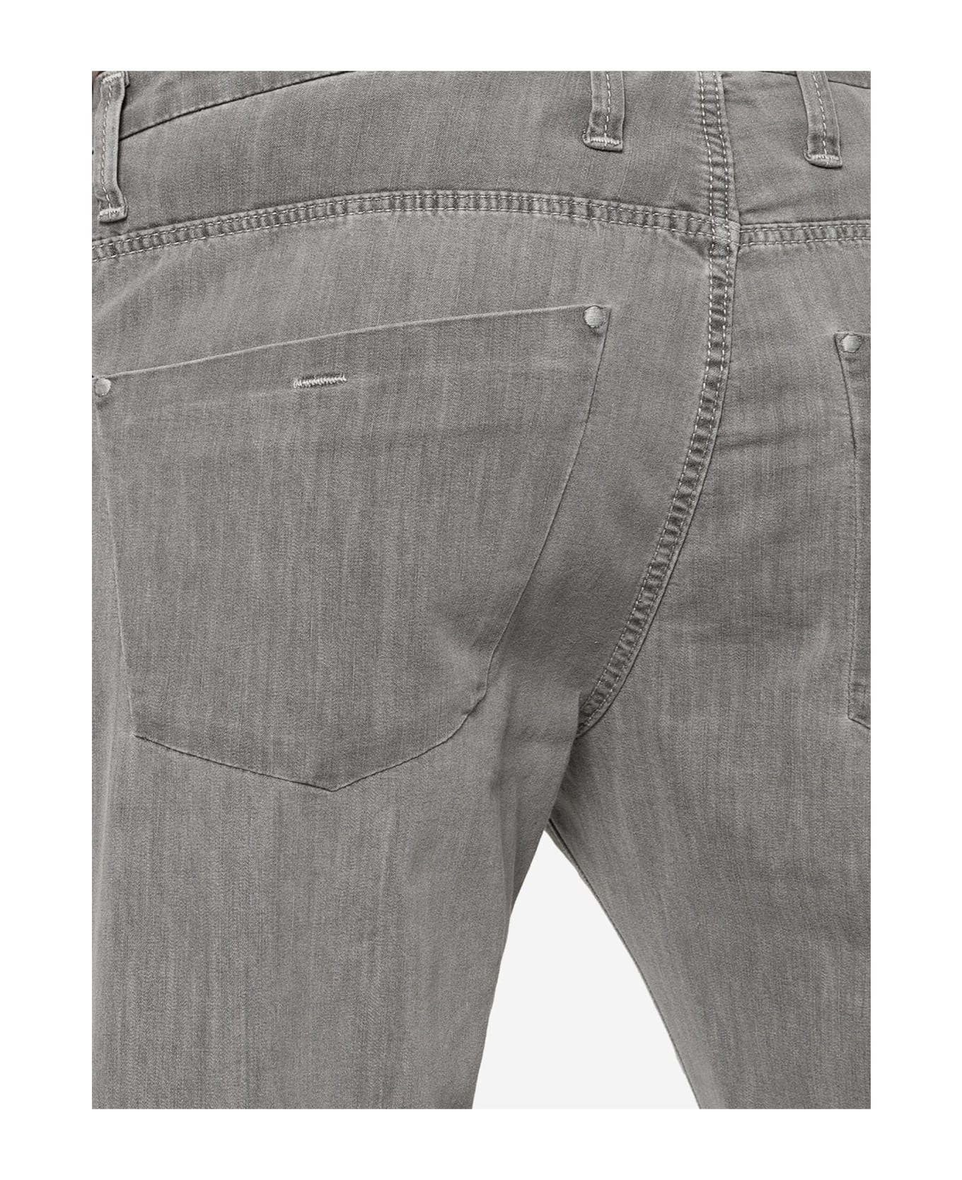 Incotex Medium Grey Cotton Blend Denim Jeans - Grey
