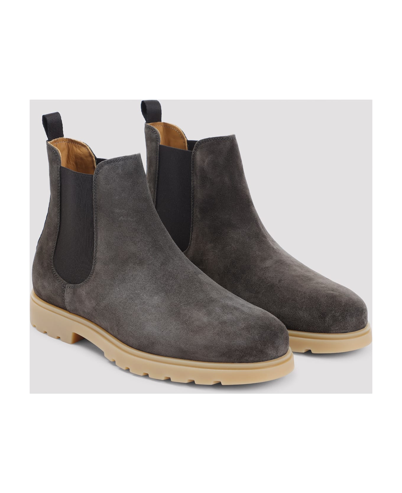 Kiton Suede Calf Leather Boots - Dark Brown