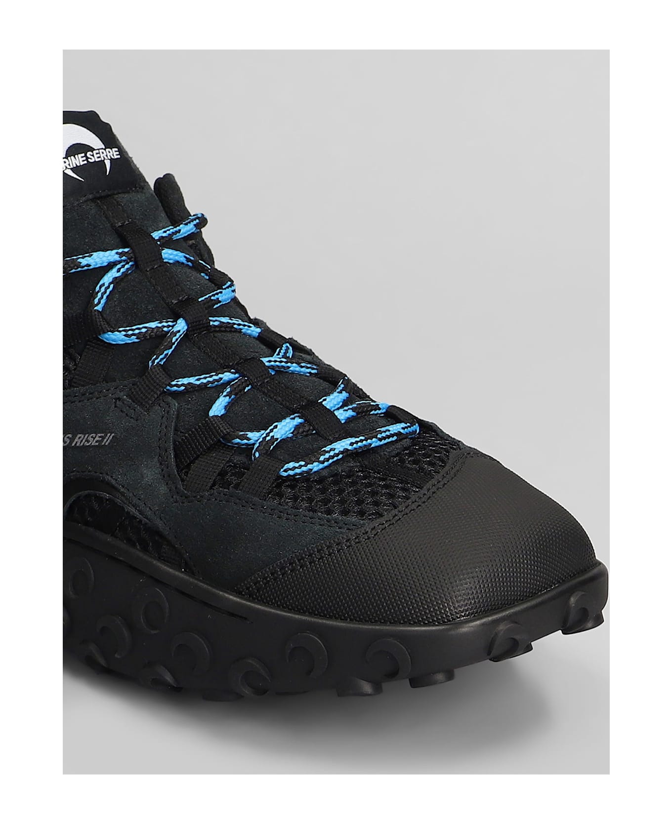 Marine Serre Ms Rise Tkyo Sneakers In Black Suede - black