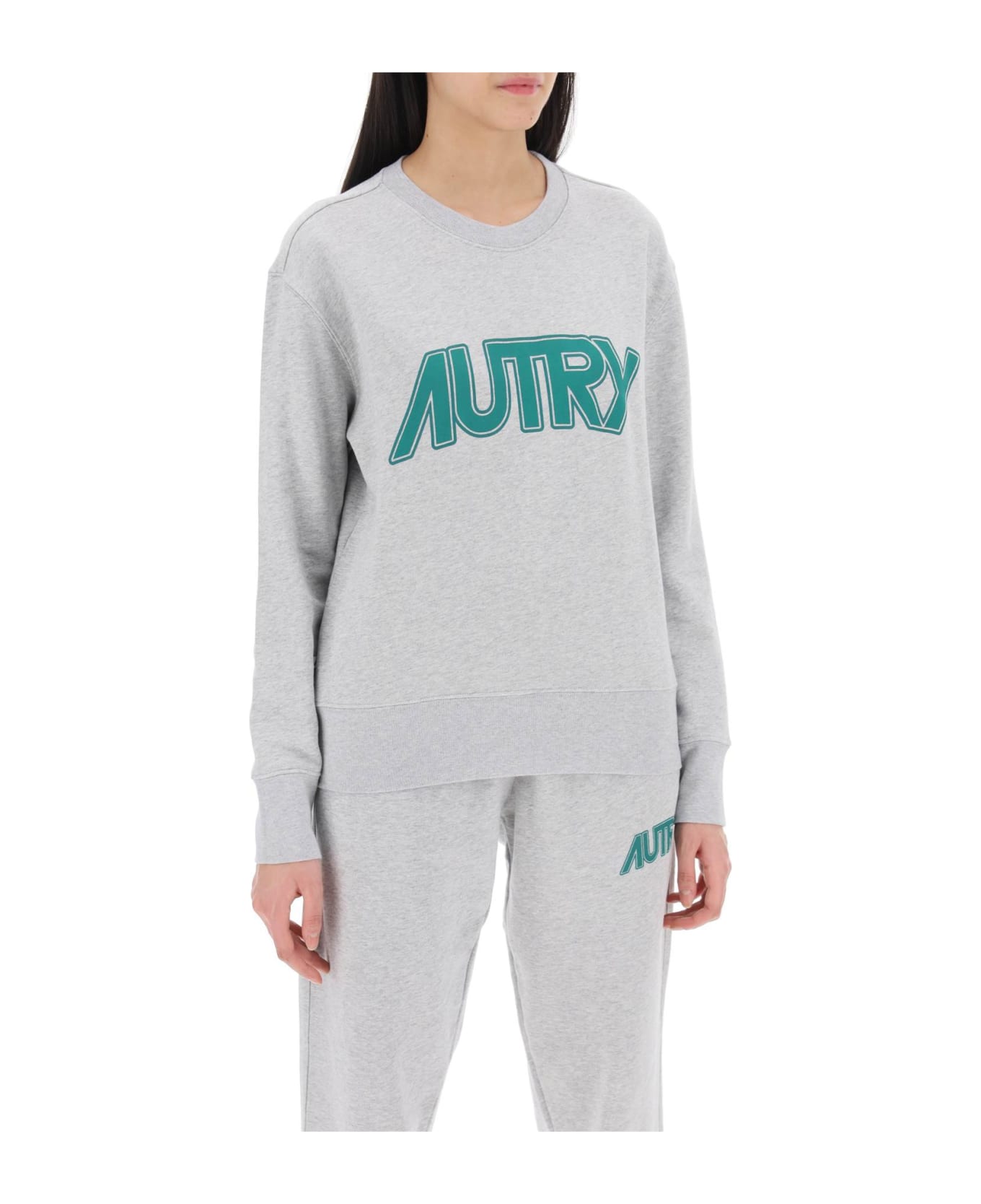 Autry Sweatshirt With Maxi Logo Print - MELANGE (Grey)