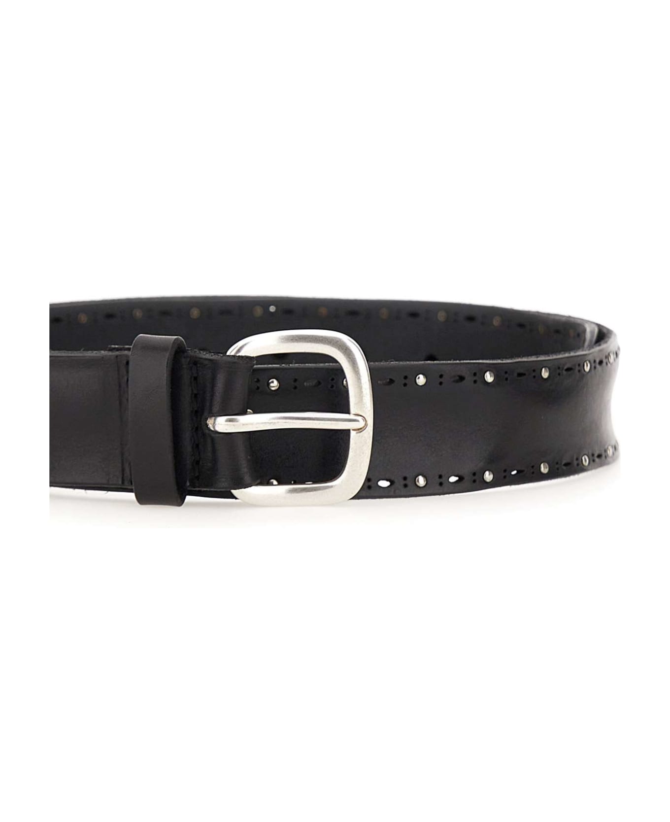 Orciani "bull Soft" Leather Belt - BLACK